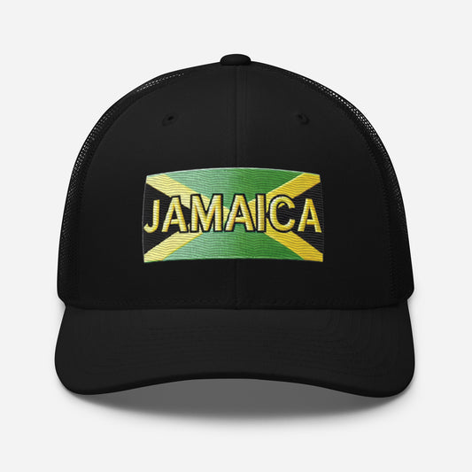 Embroidered 'Jamaica Vacation Destination' Trucker Hat – Comfortable Sun Protection Jamaica Hat