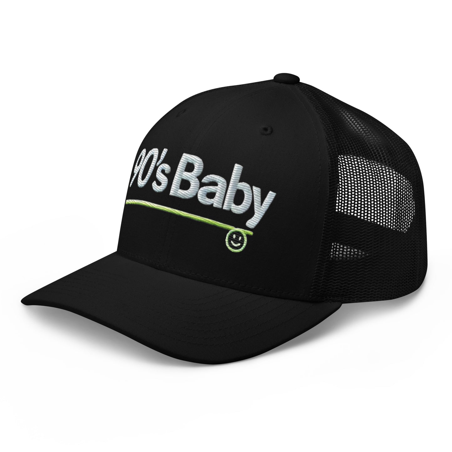 Embroidered 90's Baby' Trucker Cap – Mesh Back, Adjustable Snapback 90's Hat