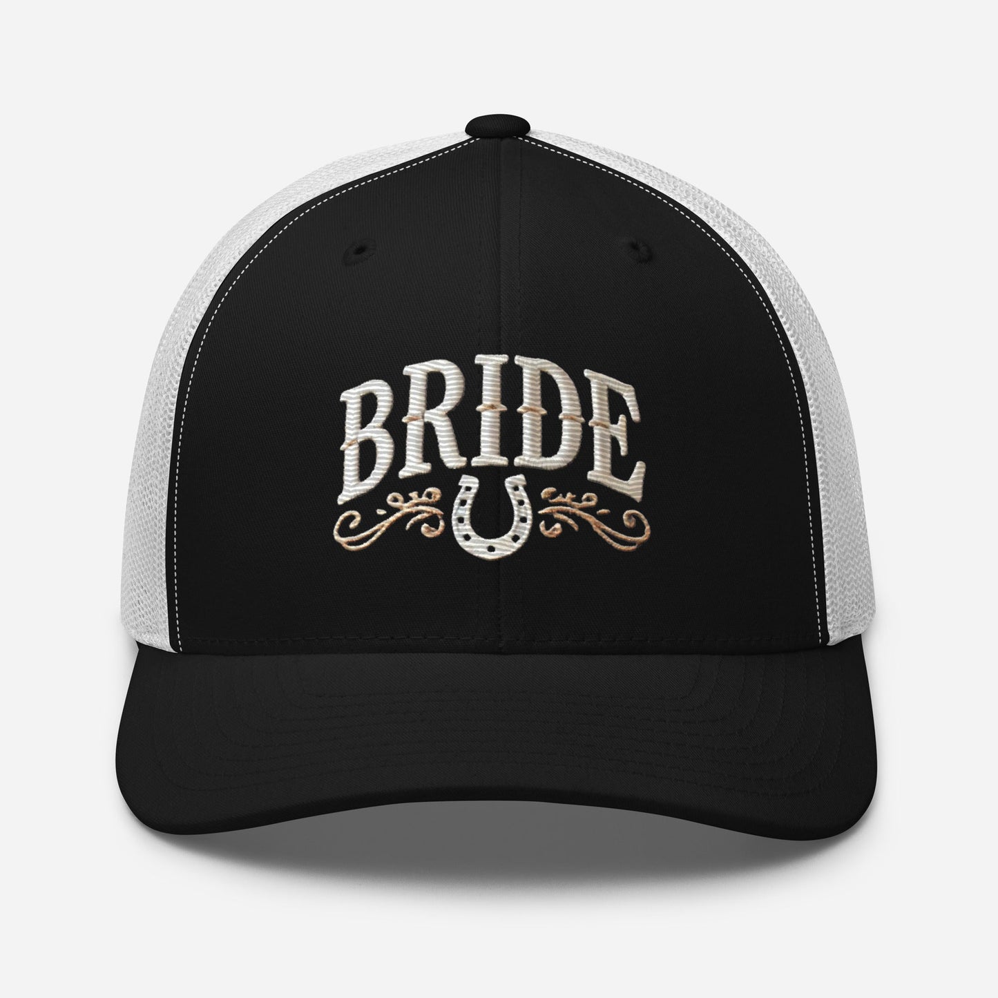 Embroidered Western-Inspired Bride Trucker Cap - Stylish and Comfortable Bridal Gift Great for any Bridal Occasion