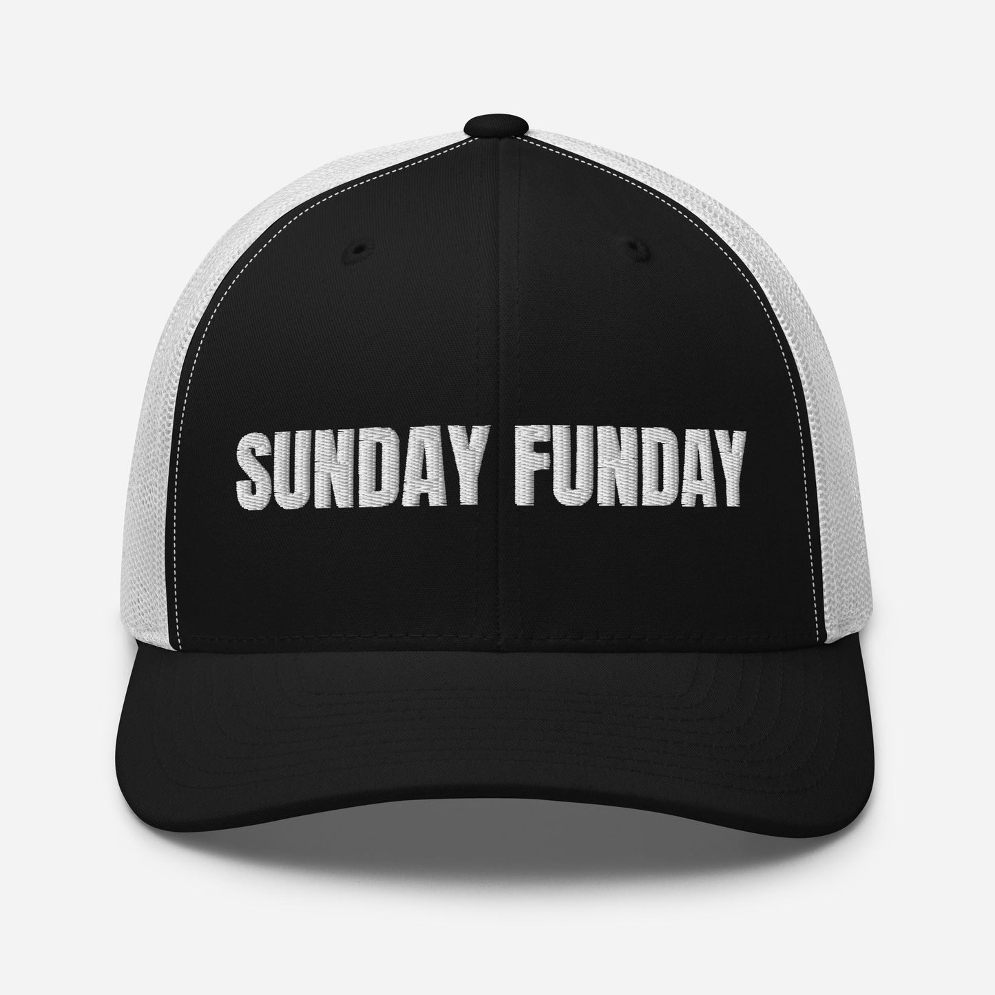 Sunday Funday Embroidered Trucker Cap