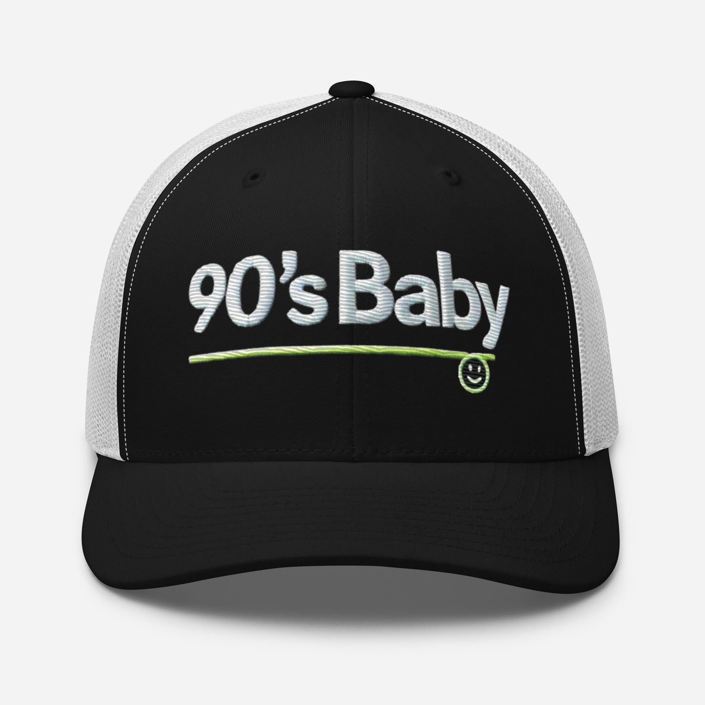 Embroidered 90's Baby' Trucker Cap – Mesh Back, Adjustable Snapback 90's Hat