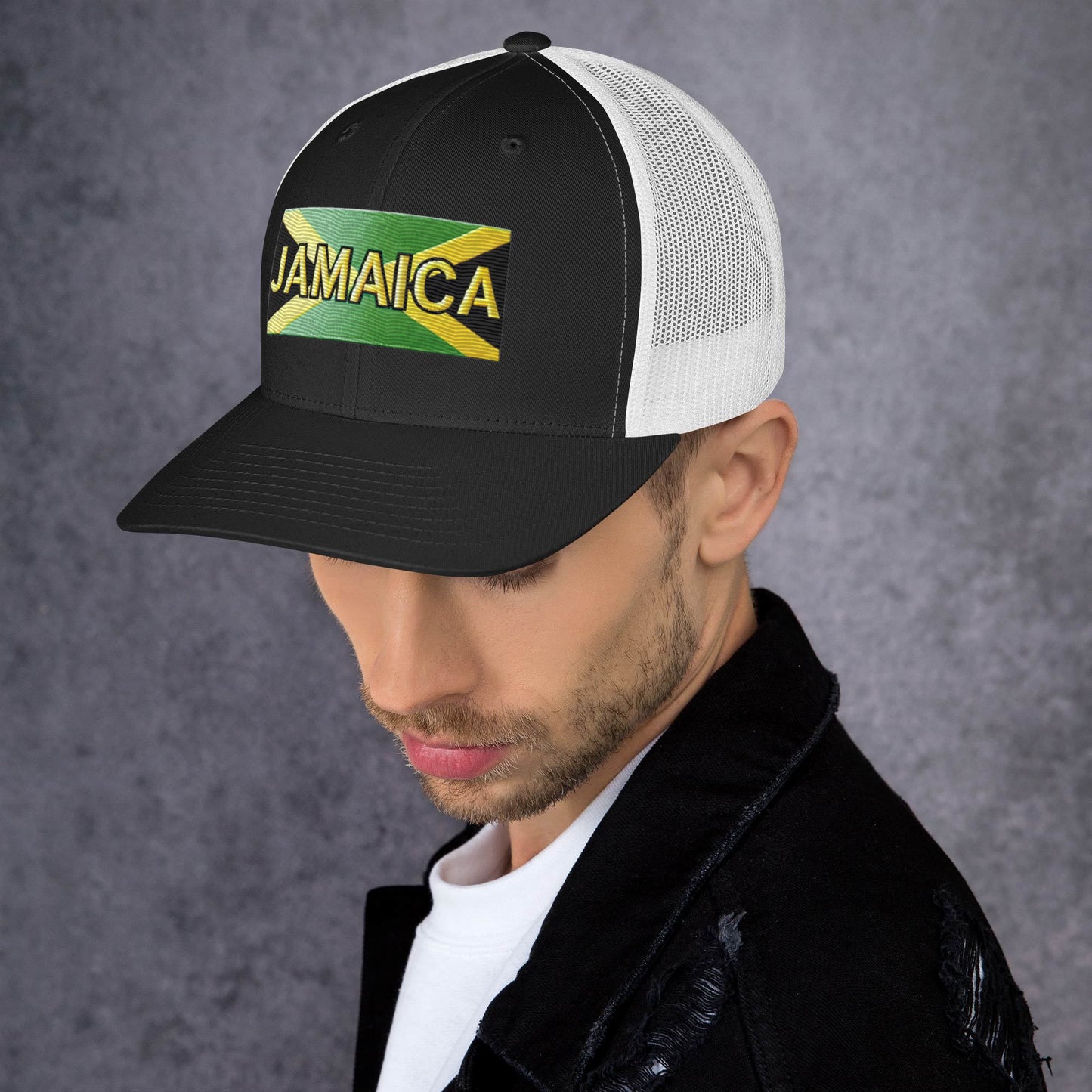 Embroidered 'Jamaica Vacation Destination' Trucker Hat – Comfortable Sun Protection Jamaica Hat