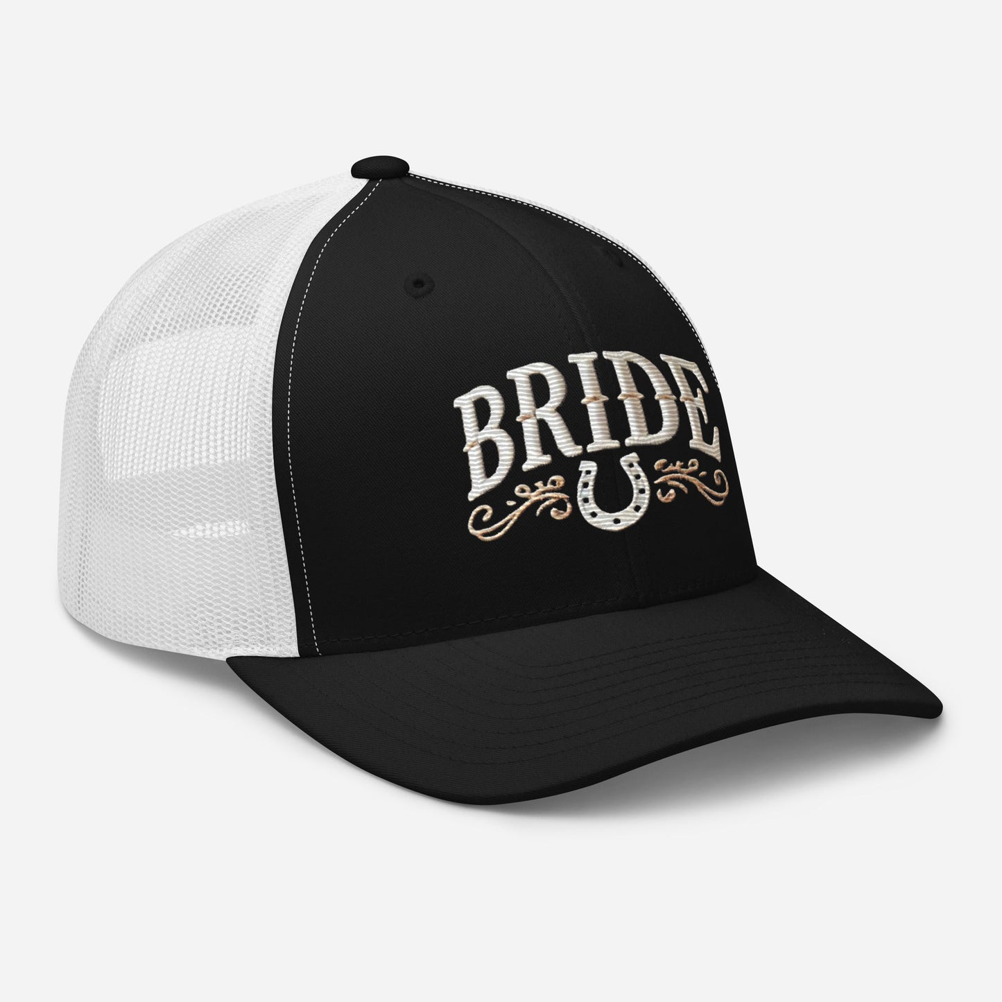 Embroidered Western-Inspired Bride Trucker Cap - Stylish and Comfortable Bridal Gift Great for any Bridal Occasion