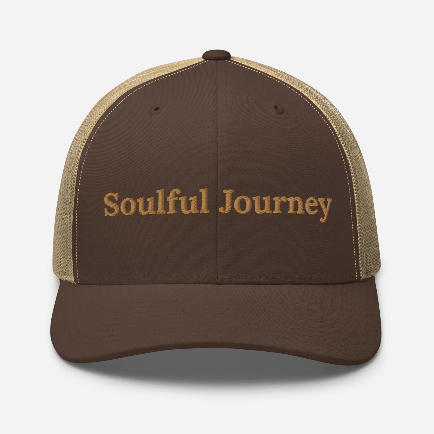 soulful journey embroidered trucker cap