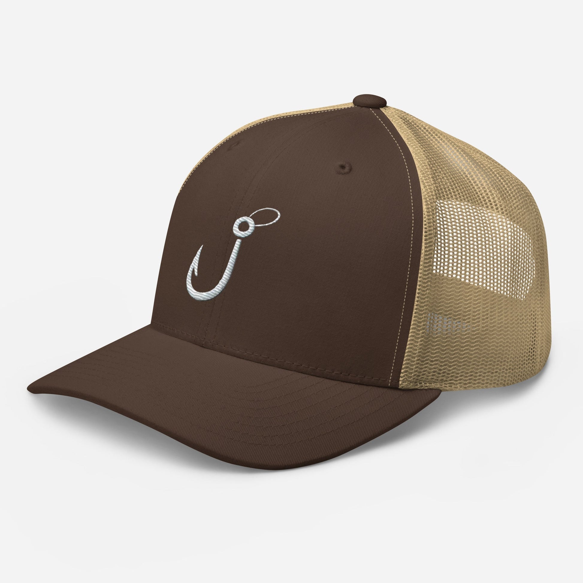 Embroidered Fishing Hook Trucker Cap