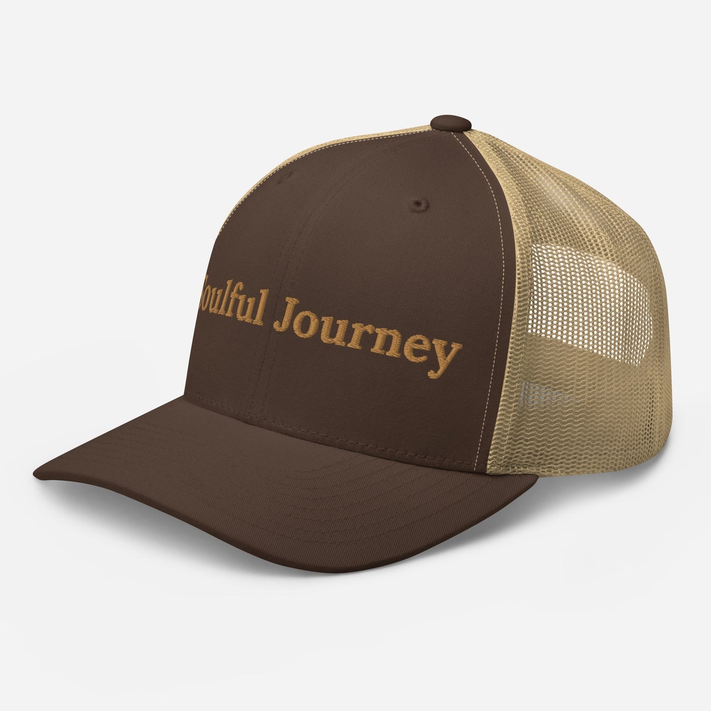 soulful journey embroidered trucker cap