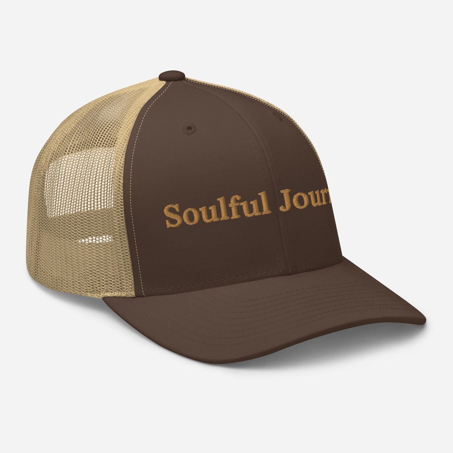 soulful journey embroidered trucker cap