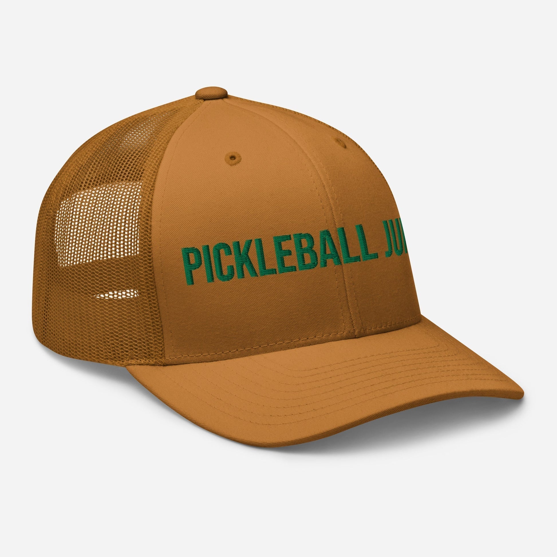 Pickleball Junkie Embroidered Trucker Cap