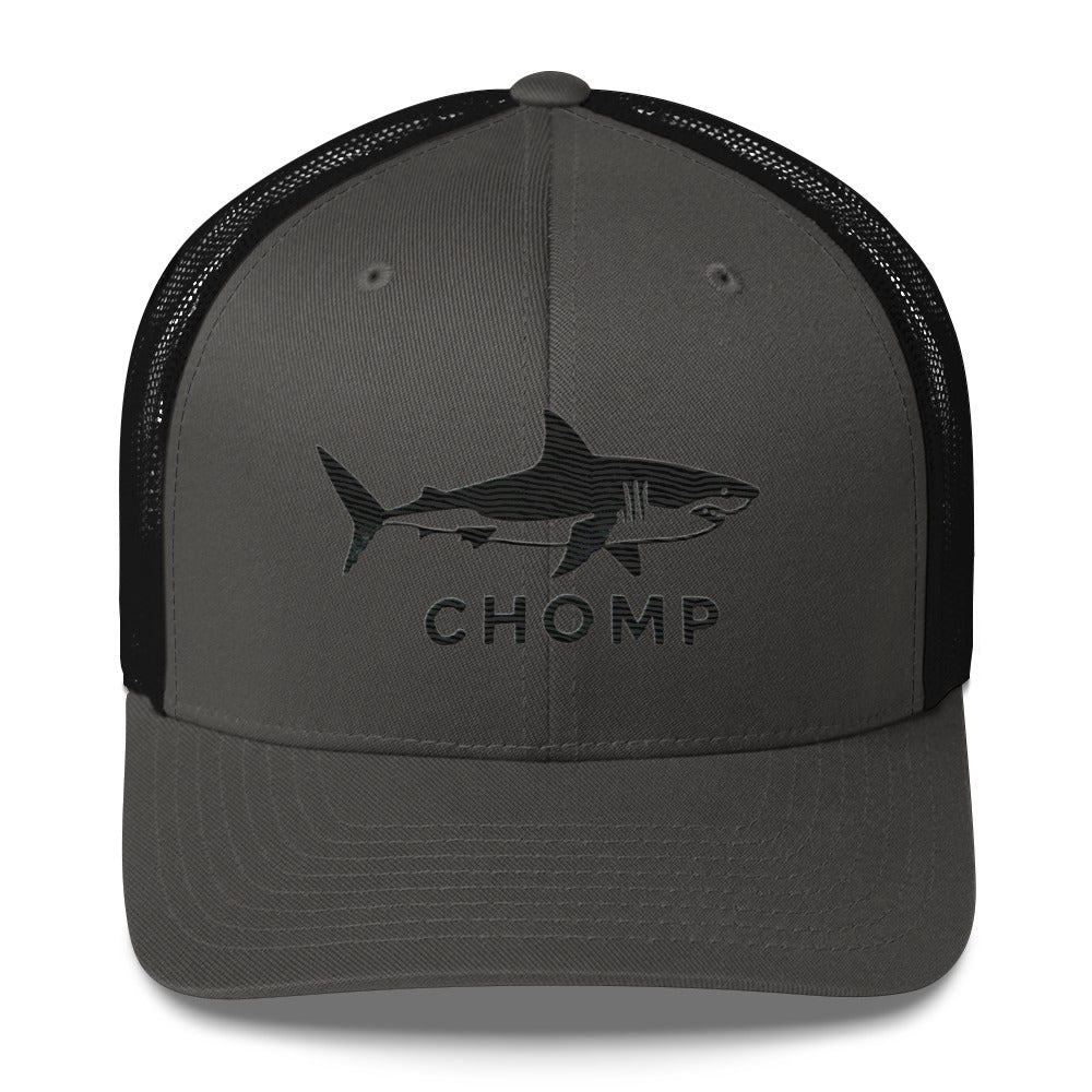 Embroidered Shark Mesh Back Trucker Cap