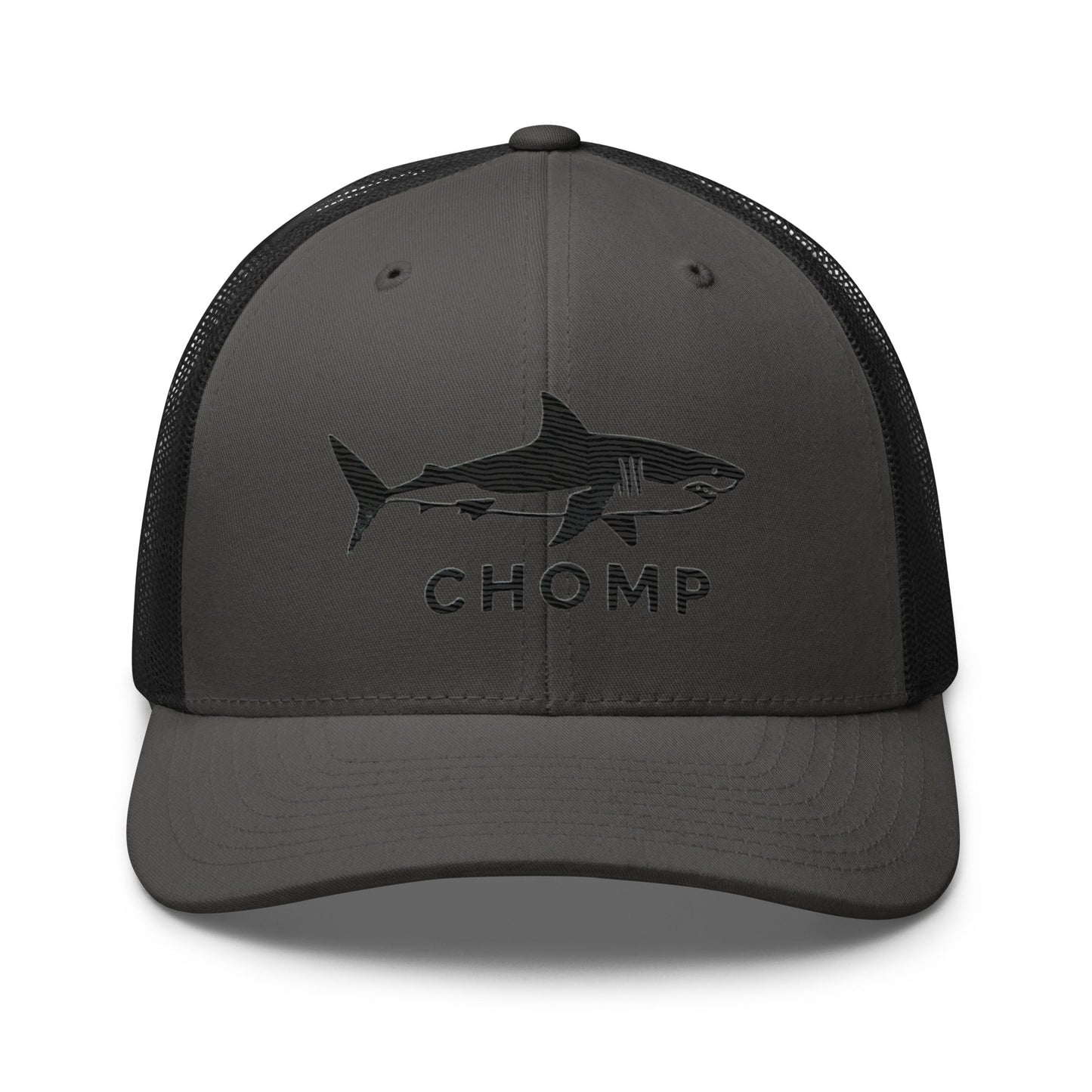 Embroidered Shark Mesh Back Trucker Cap