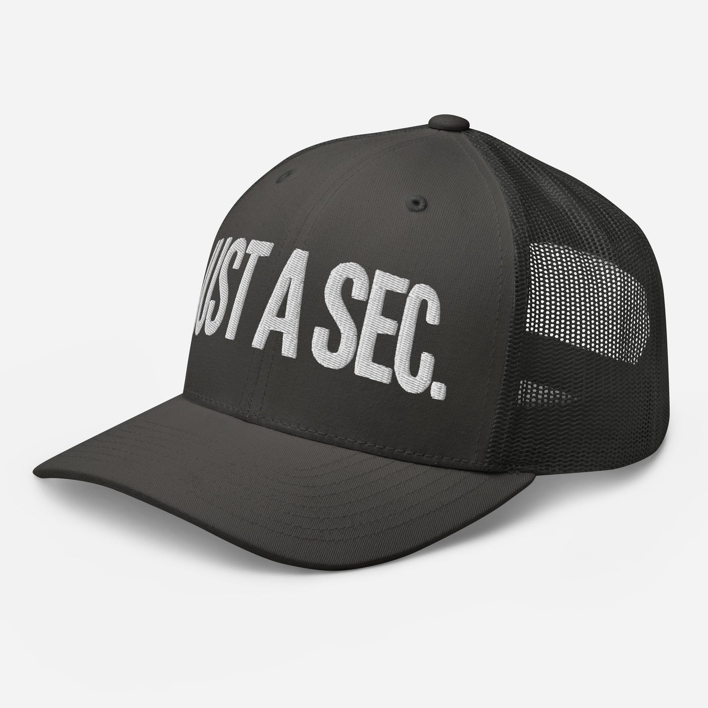 Embroidered "Just A Sec" Trucker Cap – Comfortable & Classic for Sunny Days