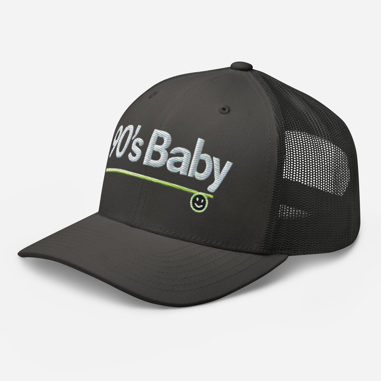 Embroidered 90's Baby' Trucker Cap – Mesh Back, Adjustable Snapback 90's Hat