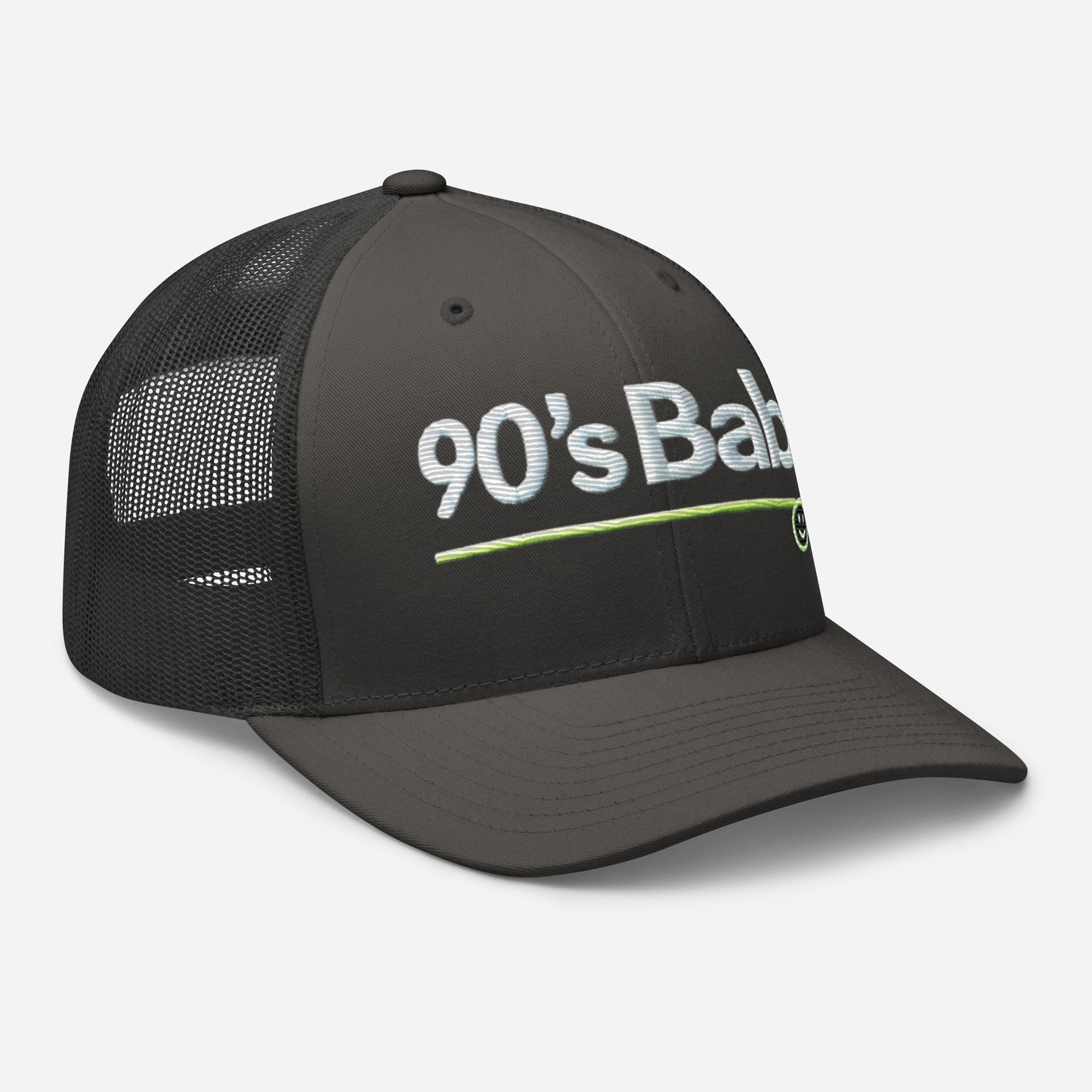 Embroidered 90's Baby' Trucker Cap – Mesh Back, Adjustable Snapback 90's Hat