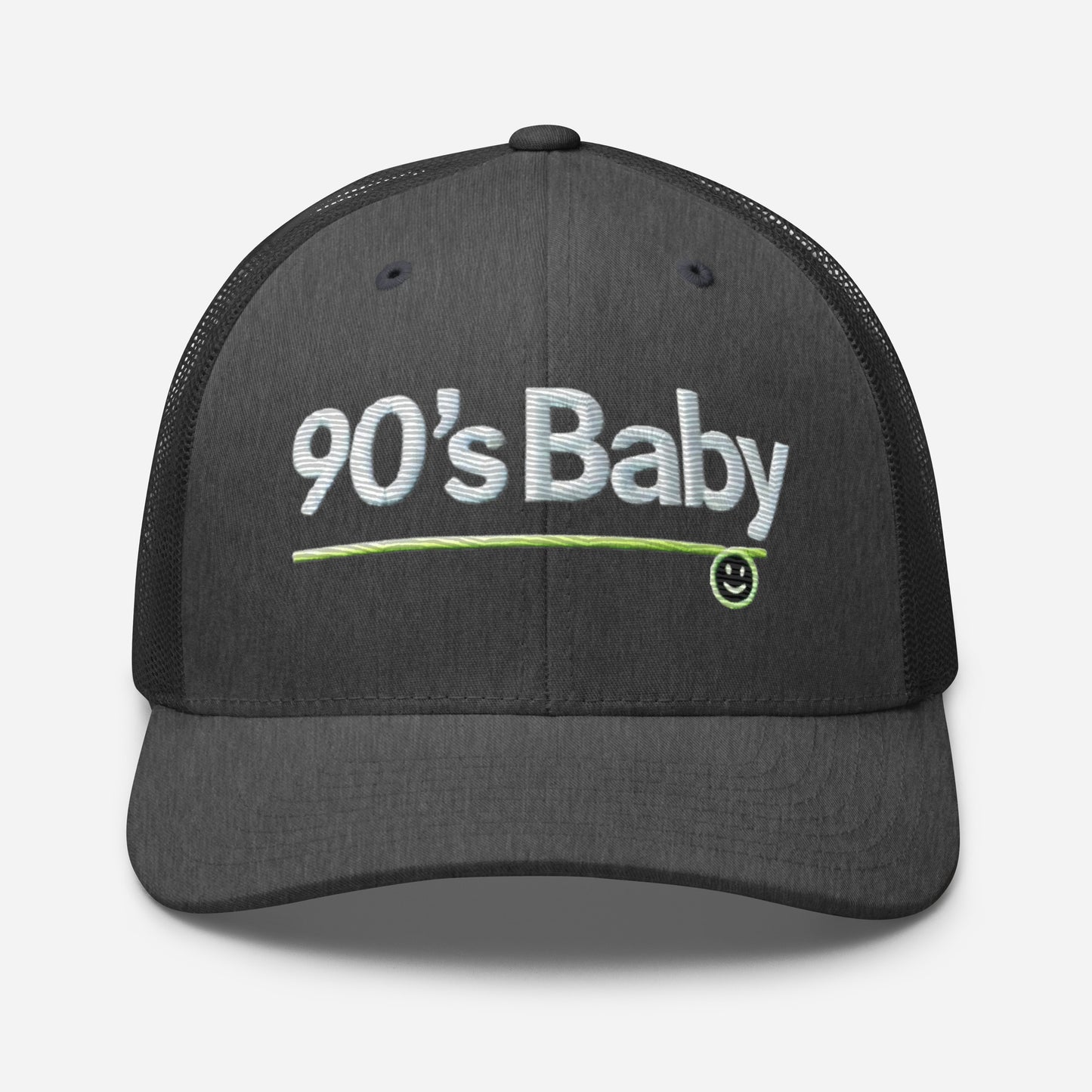 Embroidered 90's Baby' Trucker Cap – Mesh Back, Adjustable Snapback 90's Hat