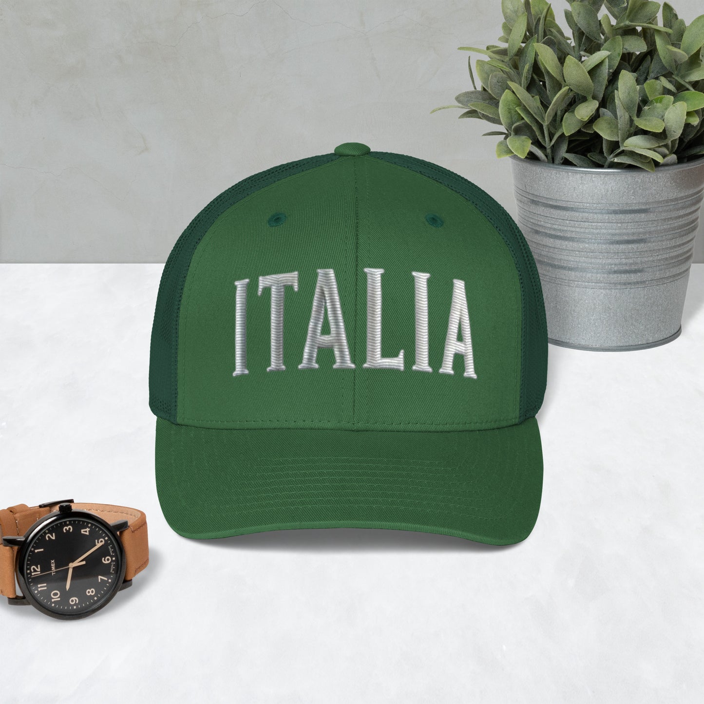 Embroidered Italy Hat – Stylish Trucker Cap for Every Day Italia Hat Vacation Destination