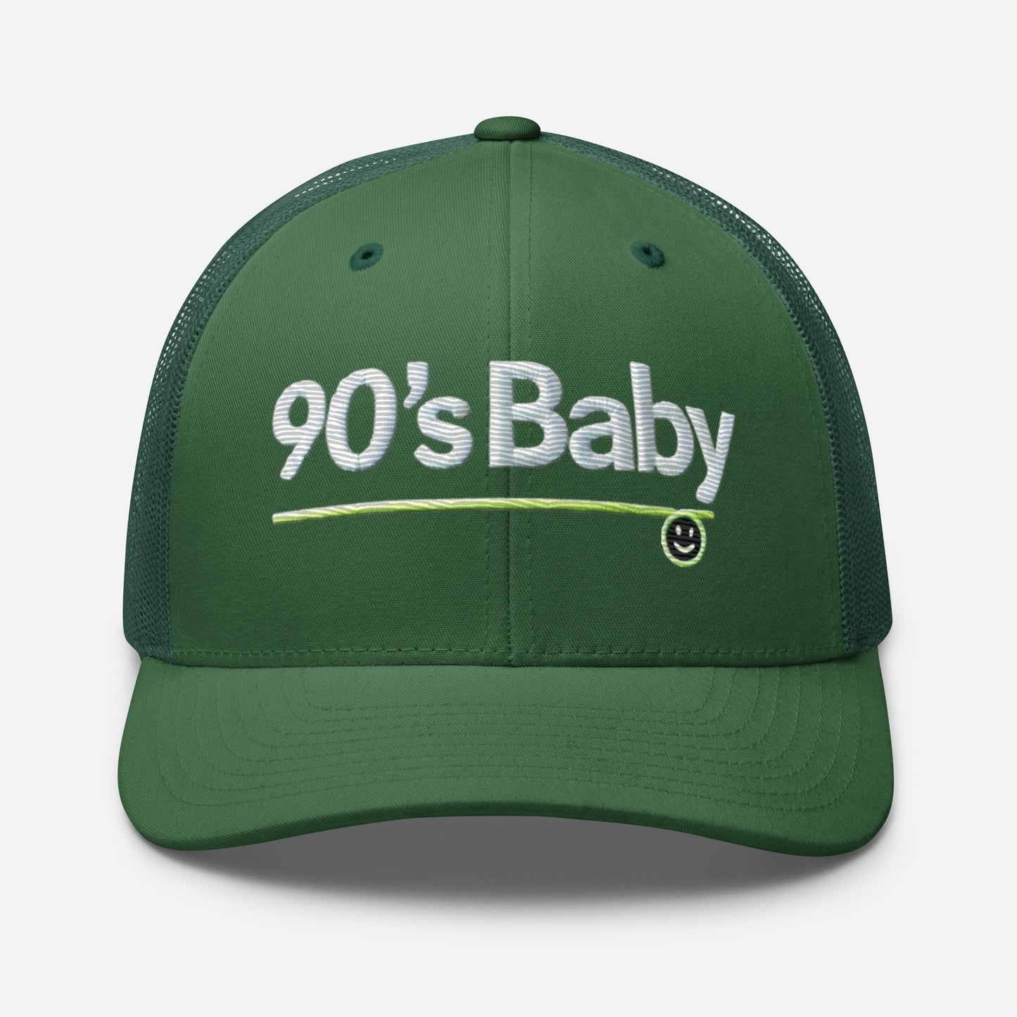 Embroidered 90's Baby' Trucker Cap – Mesh Back, Adjustable Snapback 90's Hat