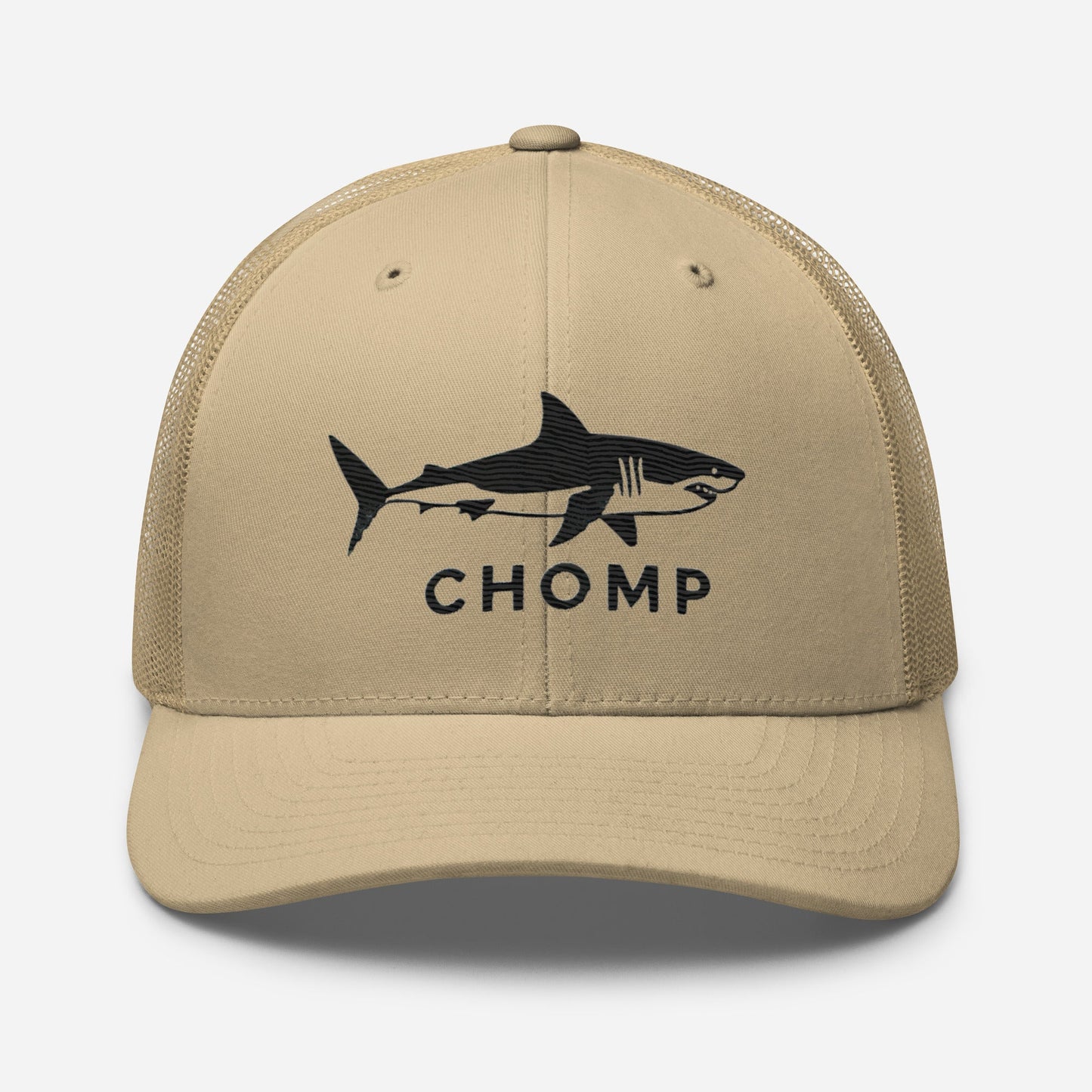 Embroidered Shark Mesh Back Trucker Cap