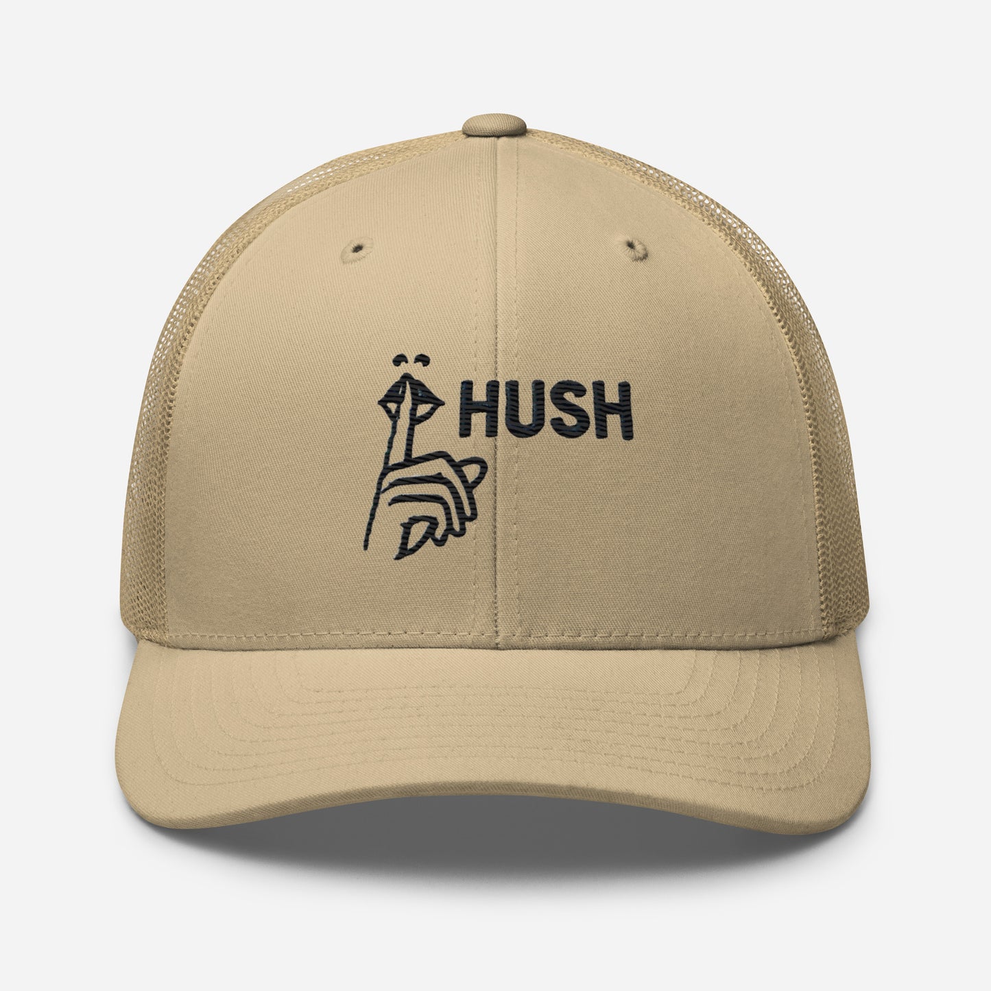 Hush Embroidered Trucker Cap – Comfortable Mesh Back Hat for Every Day Trending Hat