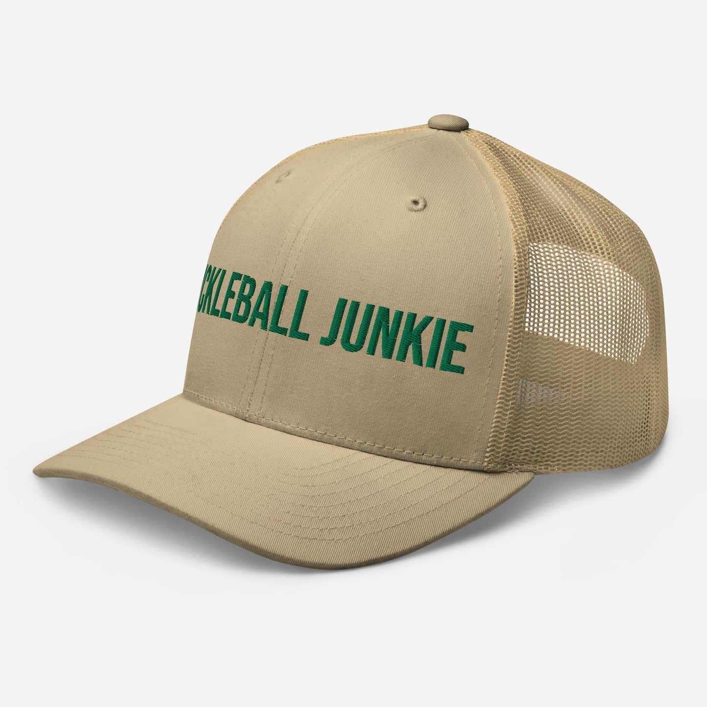 Pickleball Junkie Embroidered Trucker Cap