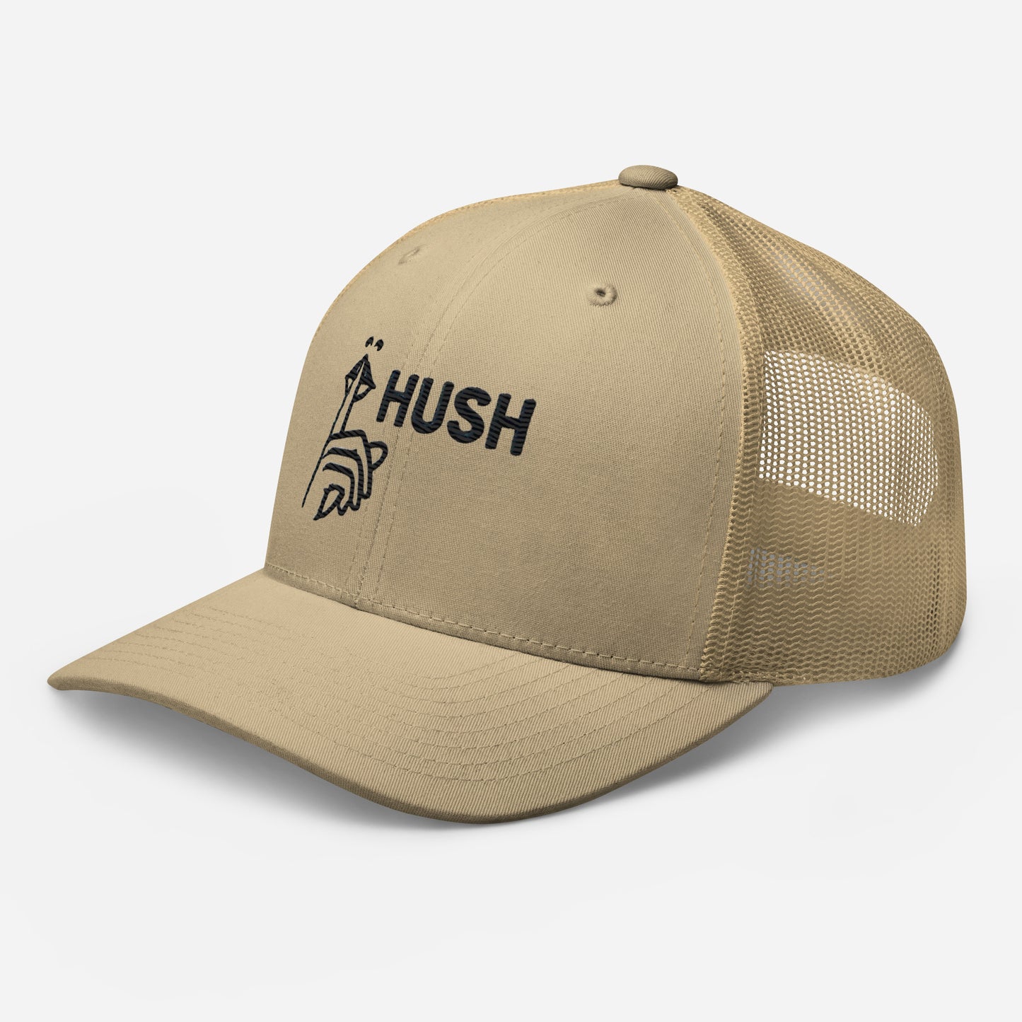 Hush Embroidered Trucker Cap – Comfortable Mesh Back Hat for Every Day Trending Hat