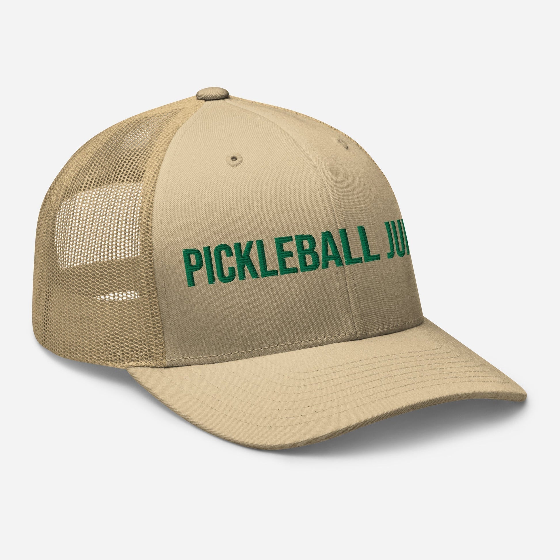 Pickleball Junkie Embroidered Trucker Cap