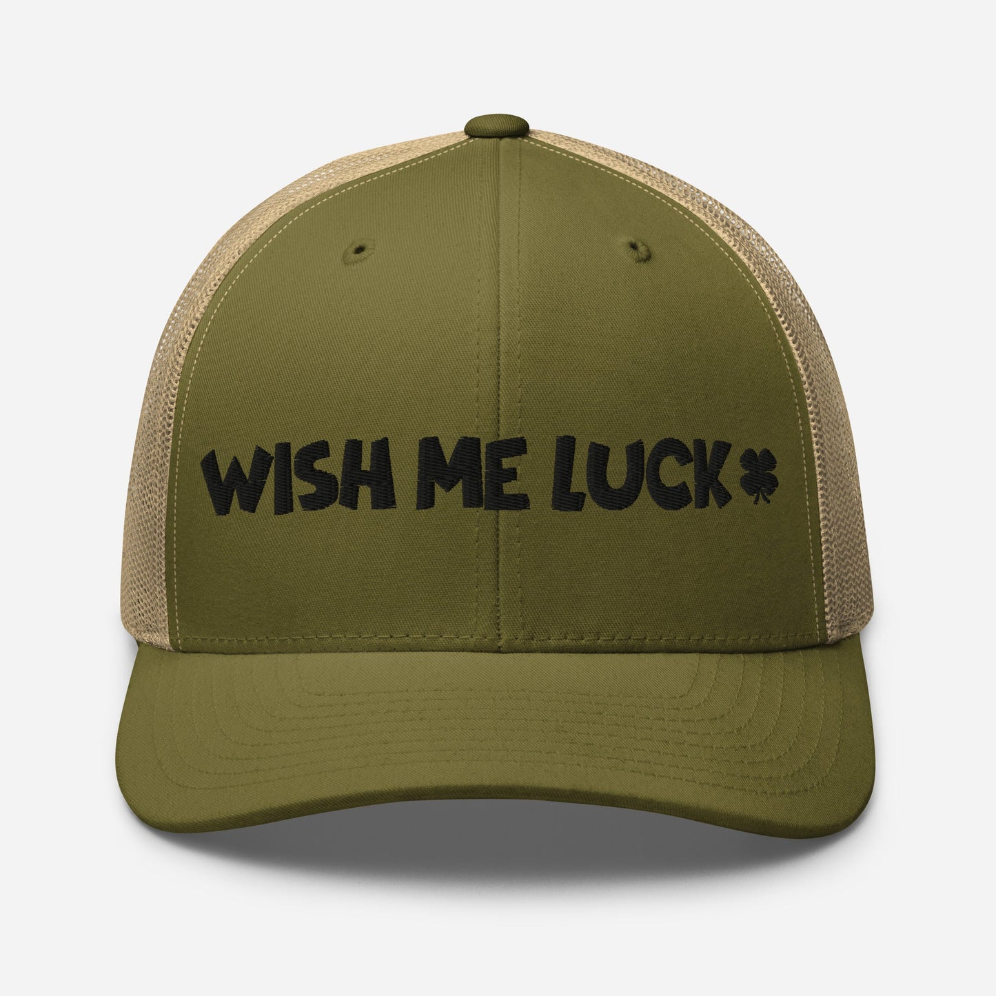 Wish Me Luck Clover Trucker Hat