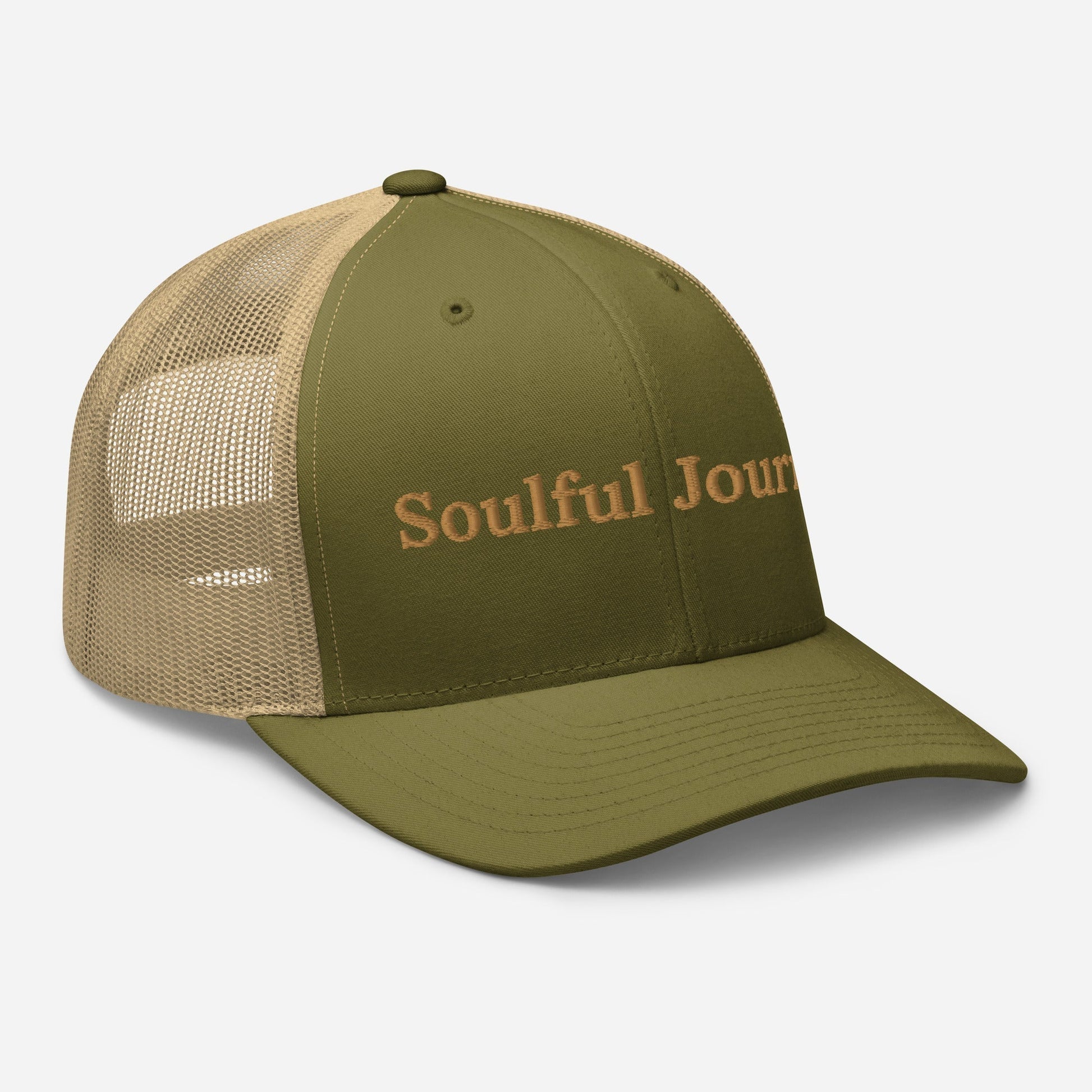 soulful journey embroidered trucker cap