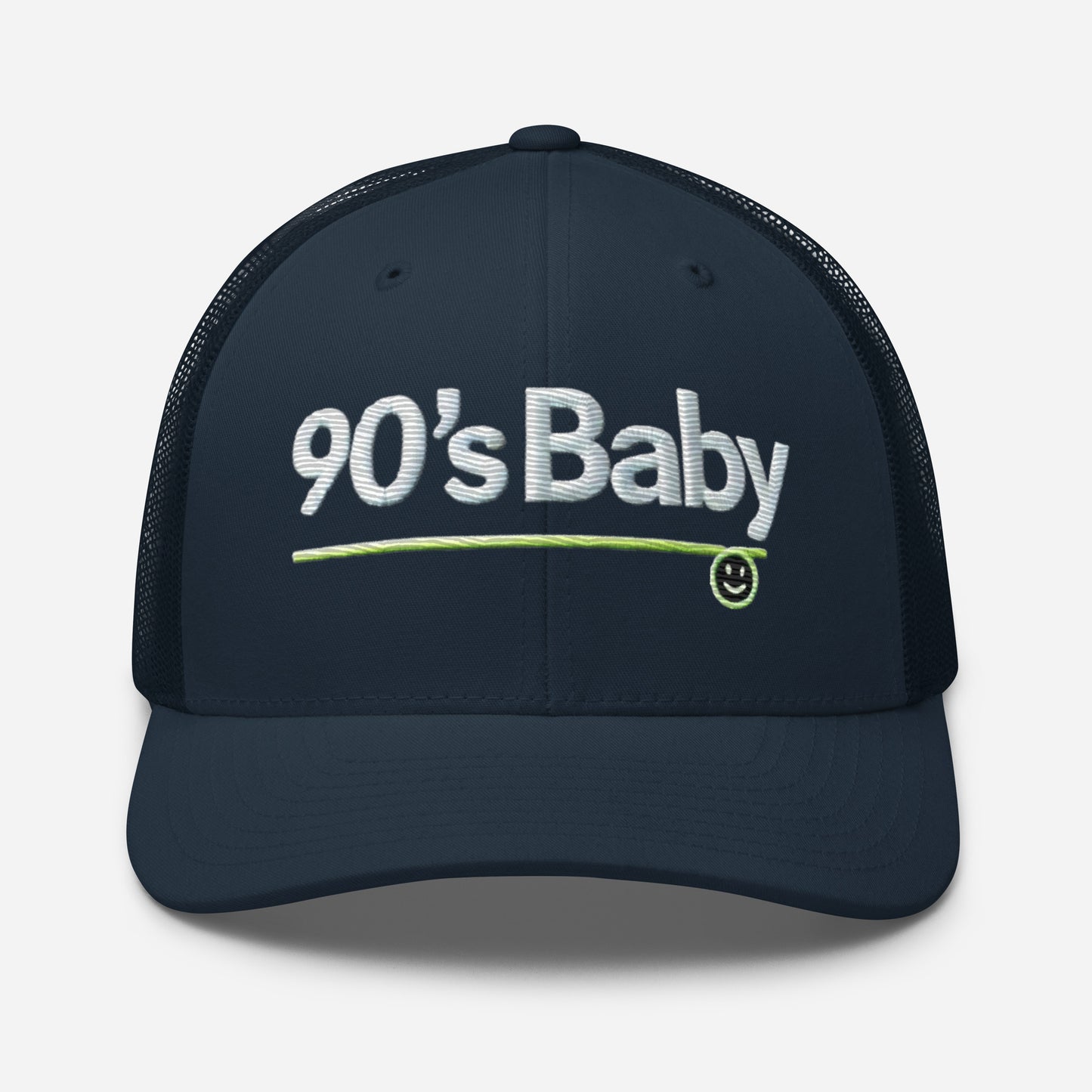 Embroidered 90's Baby' Trucker Cap – Mesh Back, Adjustable Snapback 90's Hat