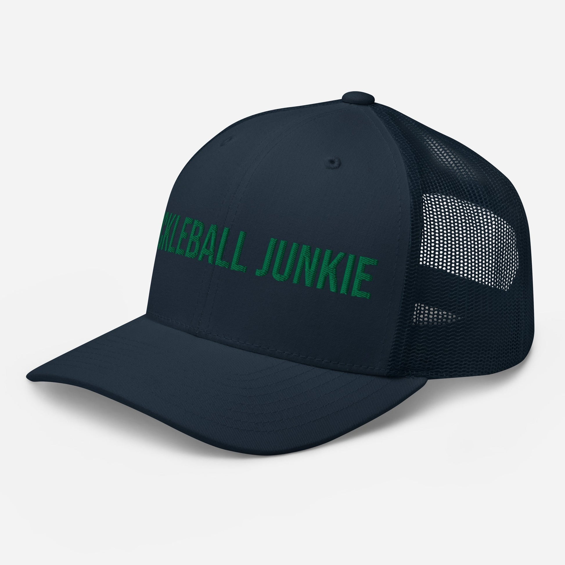 Pickleball Junkie Embroidered Trucker Cap