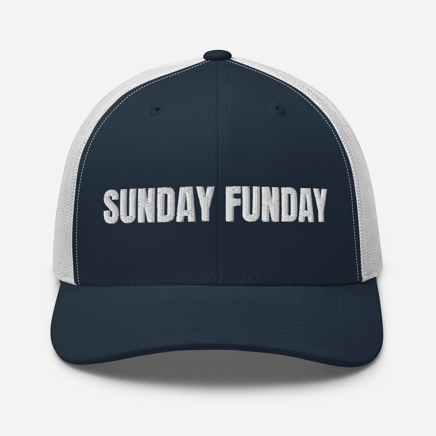 Sunday Funday Embroidered Trucker Cap