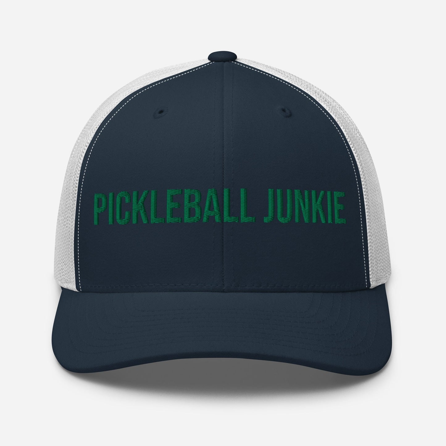 Pickleball Junkie Embroidered Trucker Cap