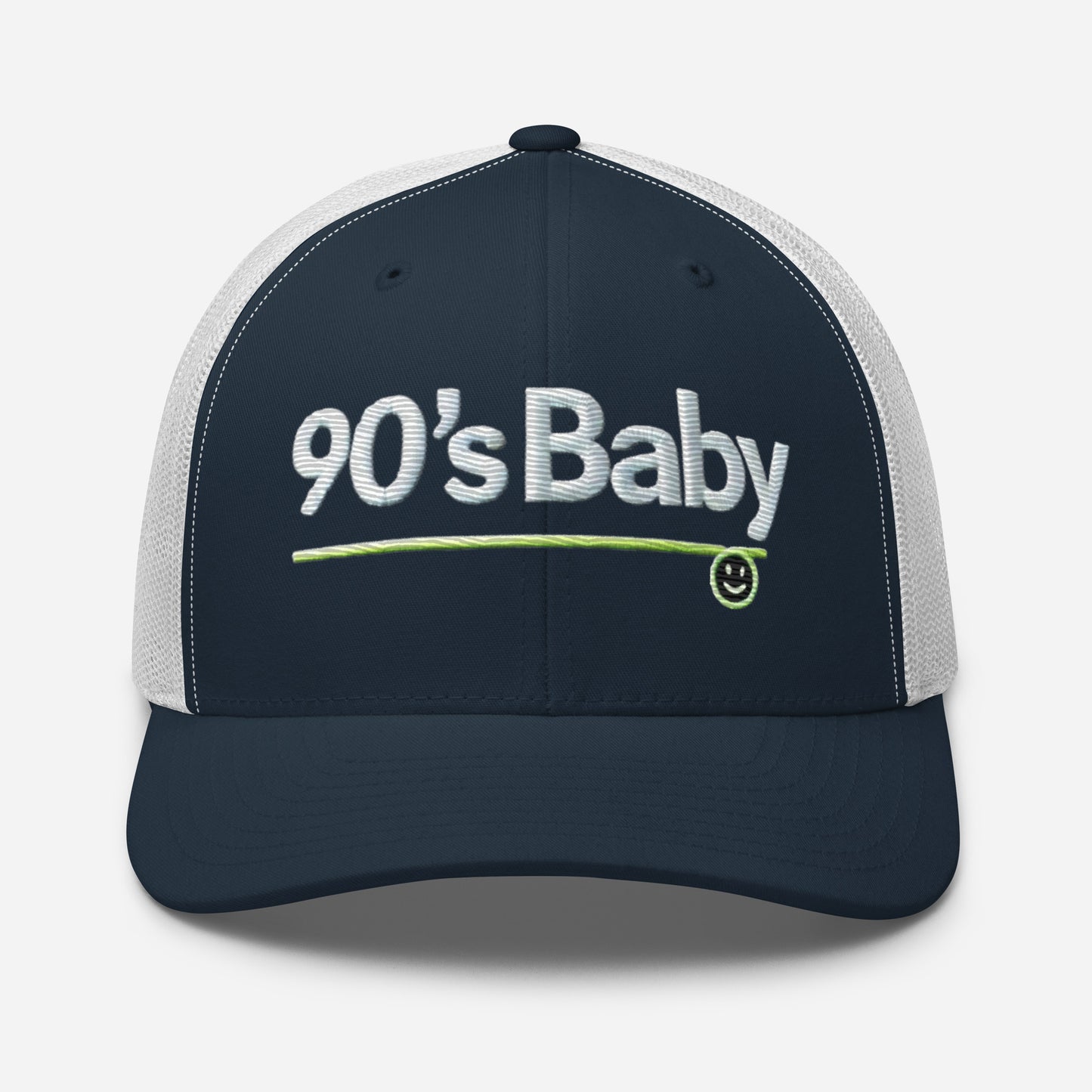 Embroidered 90's Baby' Trucker Cap – Mesh Back, Adjustable Snapback 90's Hat