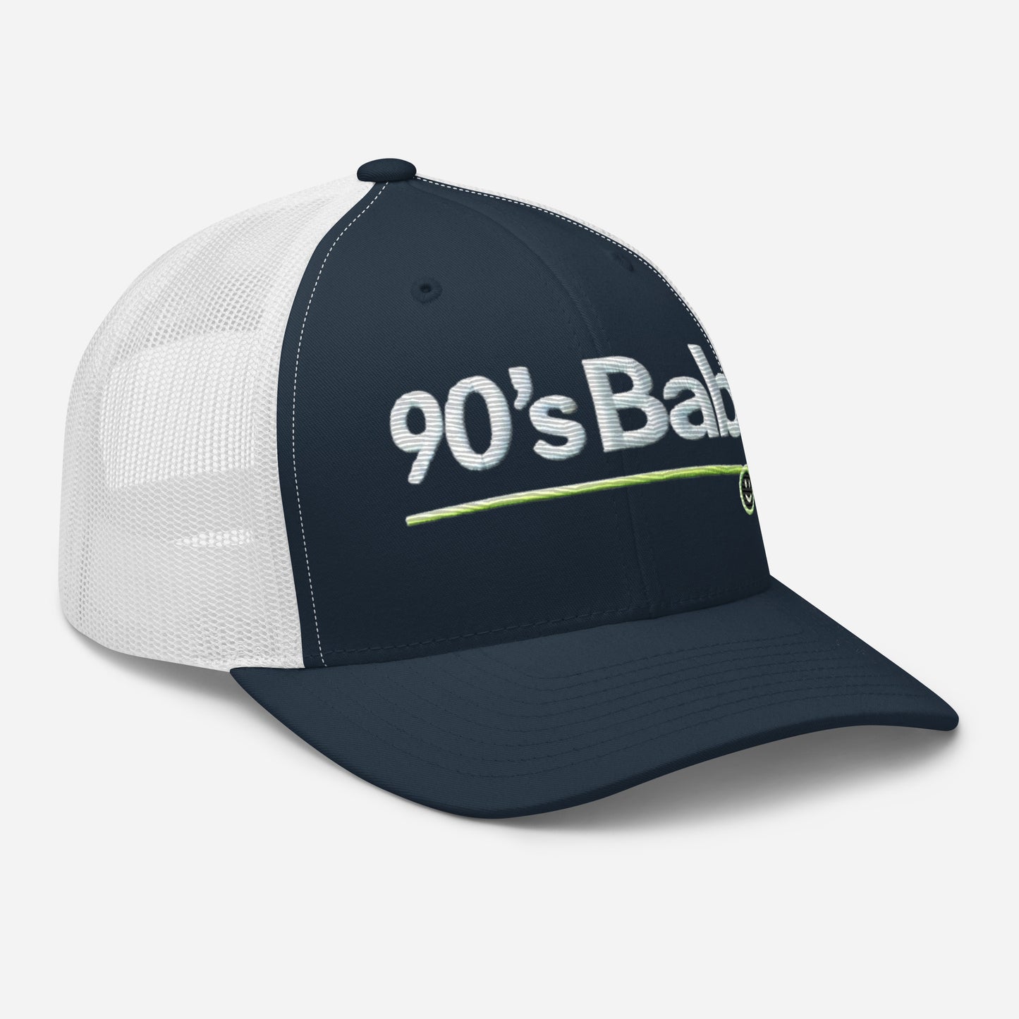 Embroidered 90's Baby' Trucker Cap – Mesh Back, Adjustable Snapback 90's Hat