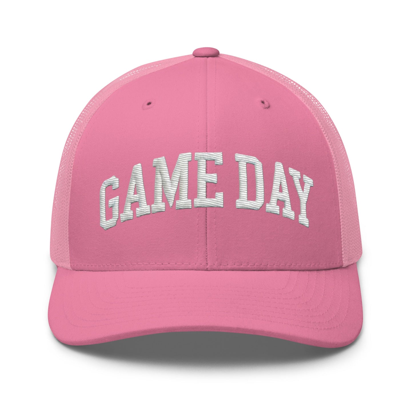 Embroidered "Game Day" Trucker Cap – Classic Fit with Adjustable Snapback Football Soccer Baseball Hockey Basketball