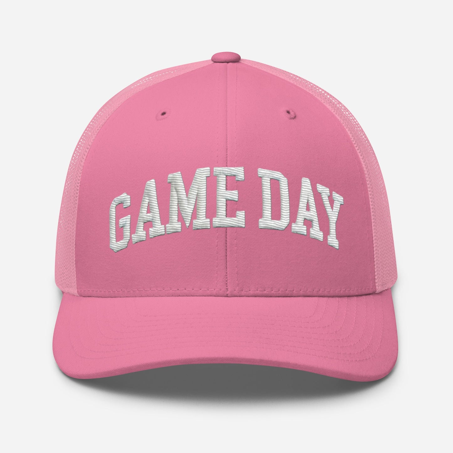 Embroidered "Game Day" Trucker Cap – Classic Fit with Adjustable Snapback Football Soccer Baseball Hockey Basketball