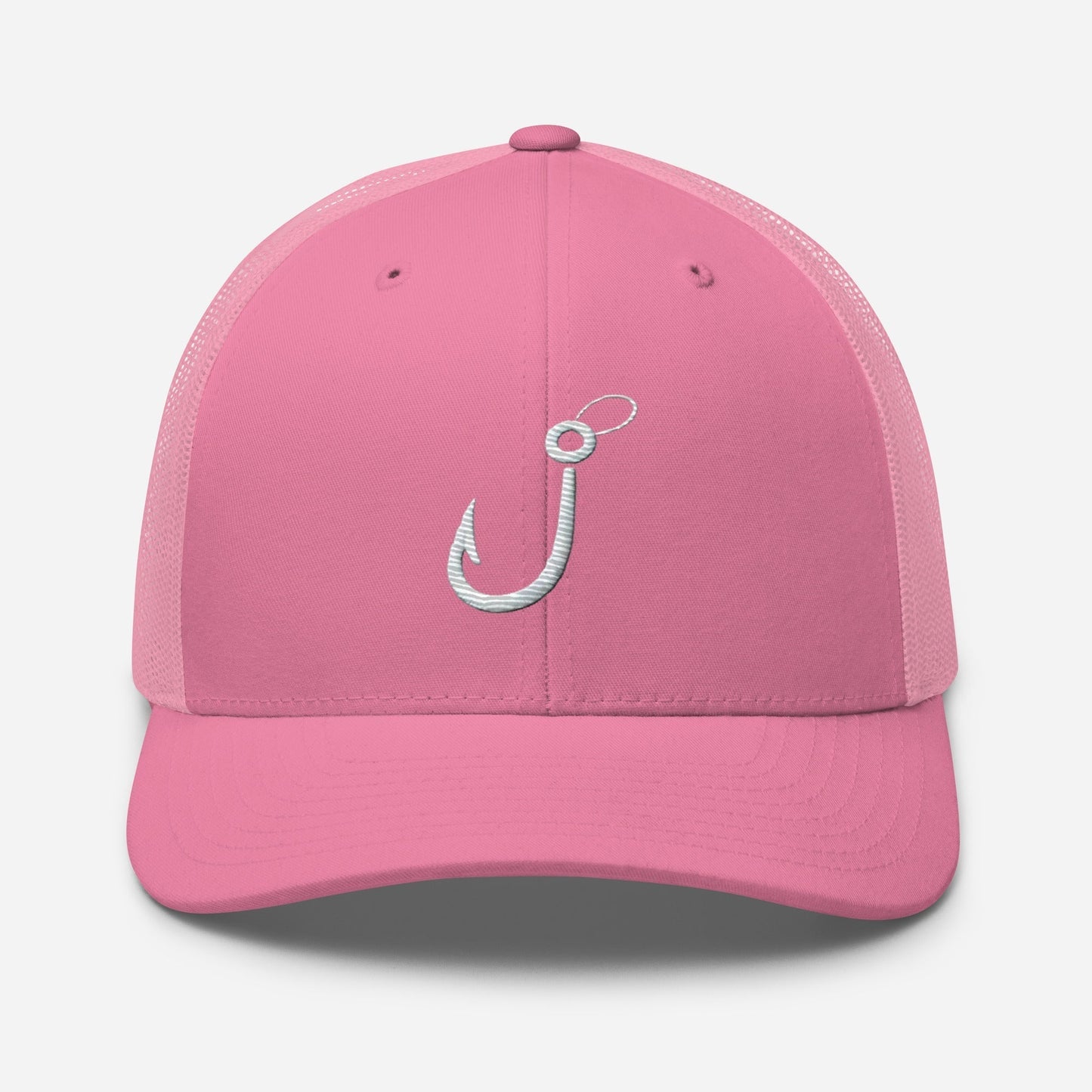 Embroidered Fishing Hook Trucker Cap