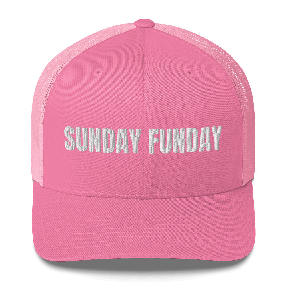 Sunday Funday Embroidered Trucker Cap