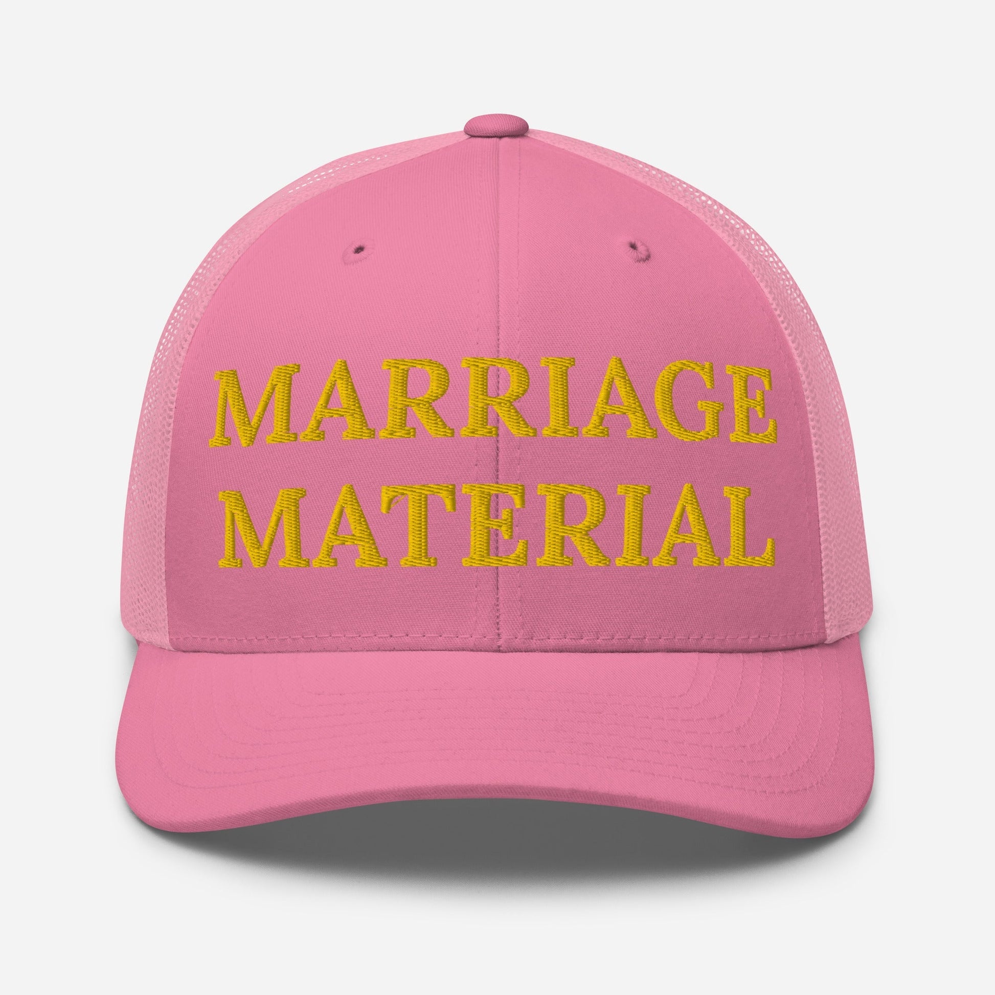 Marriage Material Embroidered Trucker Cap