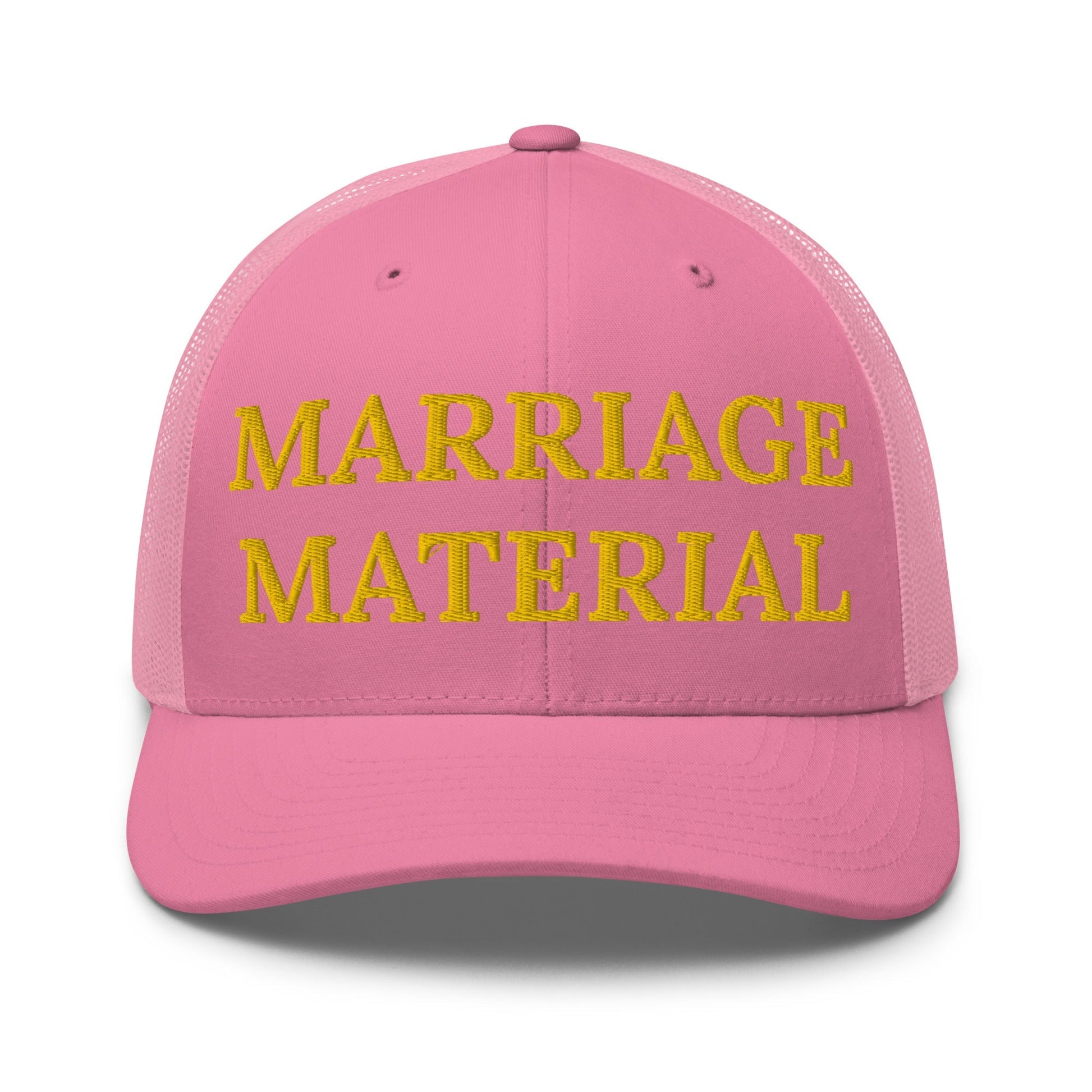 Marriage Material Embroidered Trucker Cap