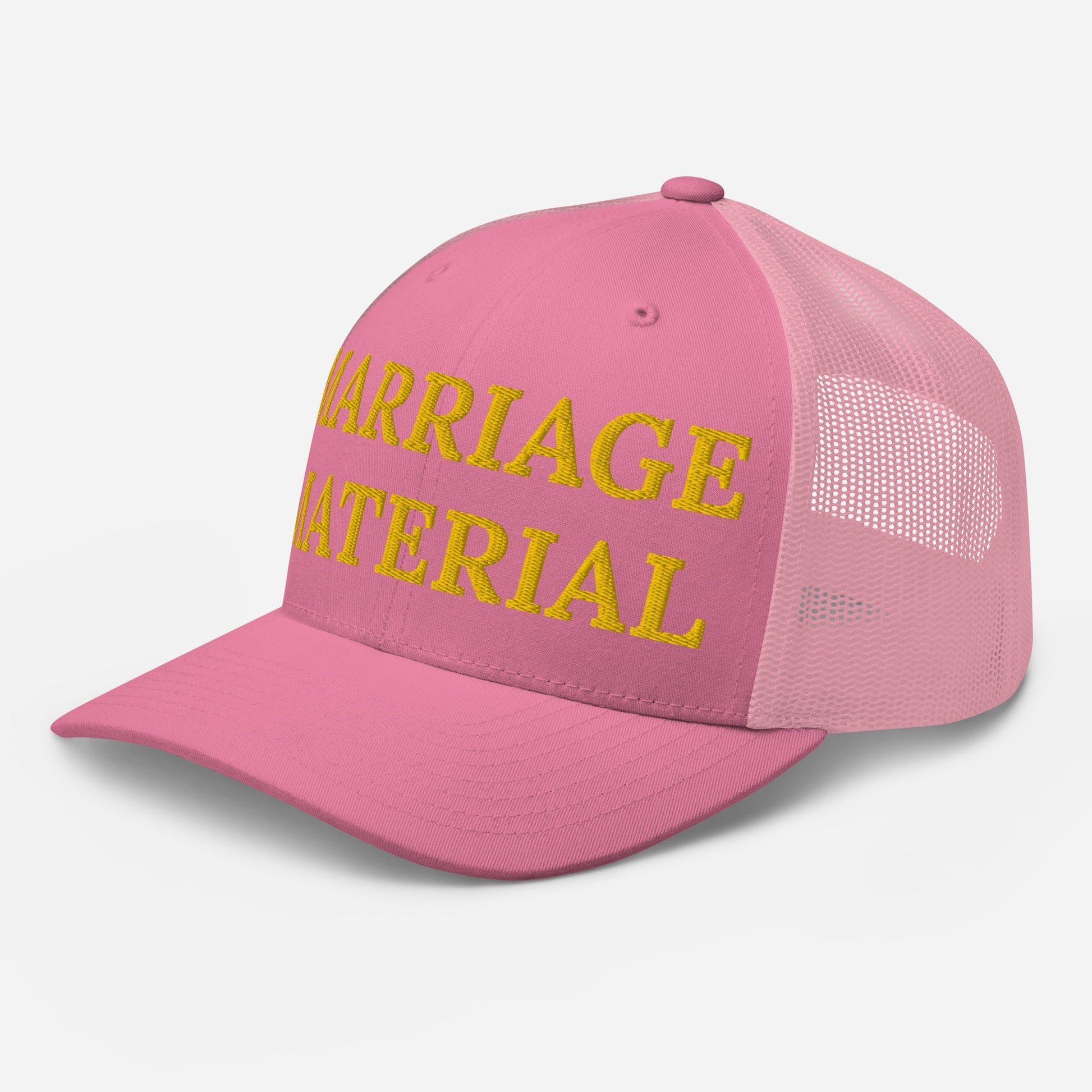 Marriage Material Embroidered Trucker Cap