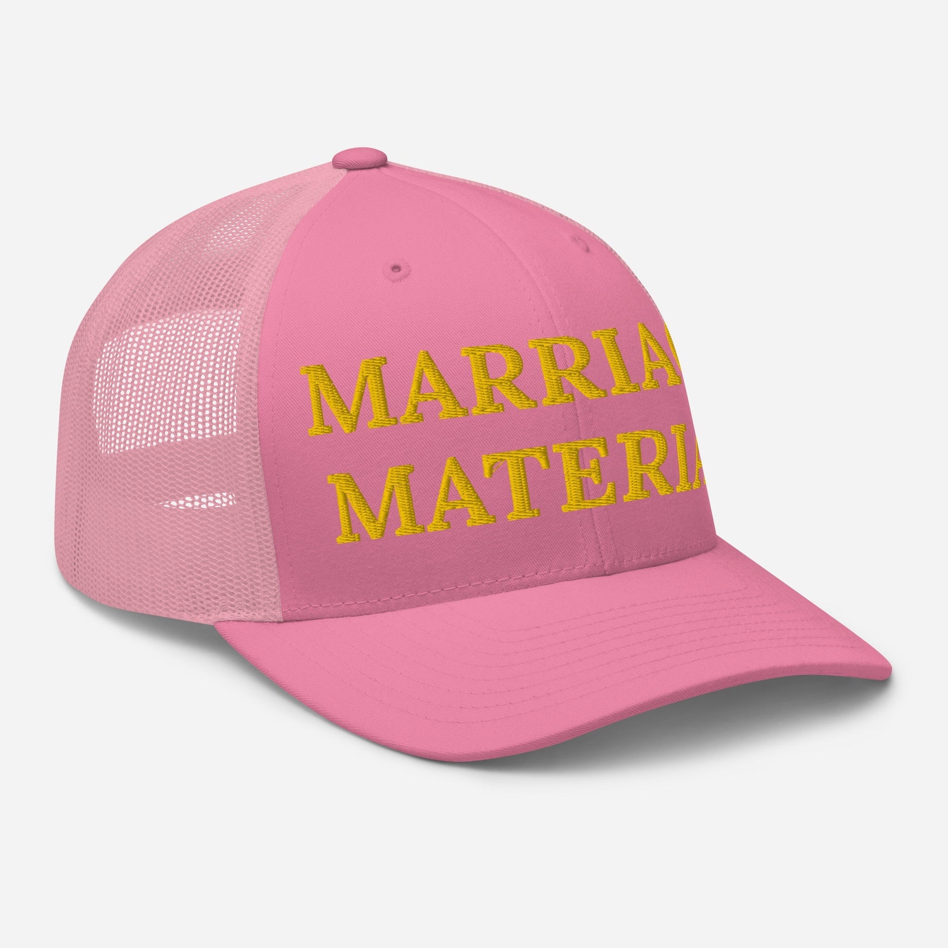 Marriage Material Embroidered Trucker Cap