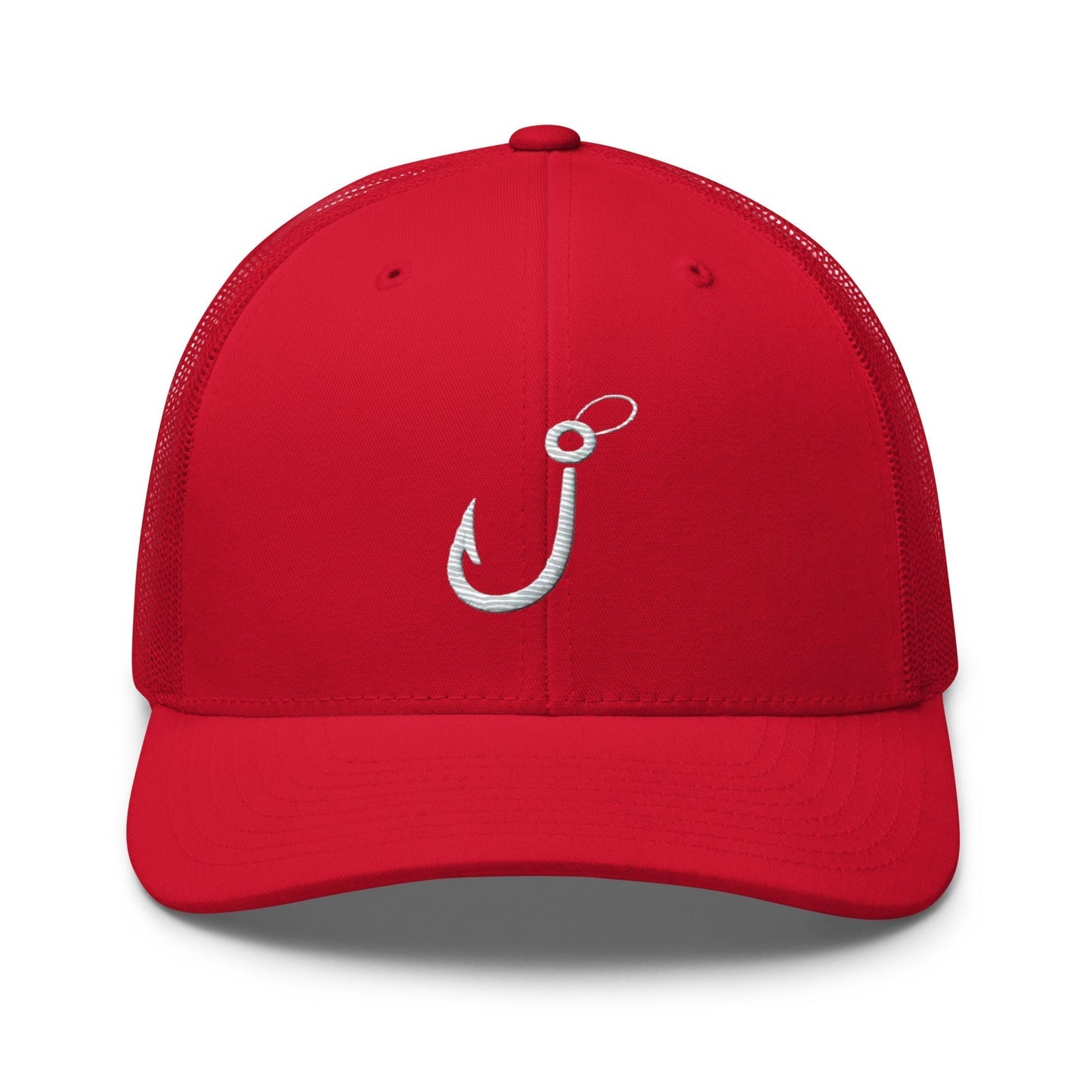 Embroidered Fishing Hook Trucker Cap