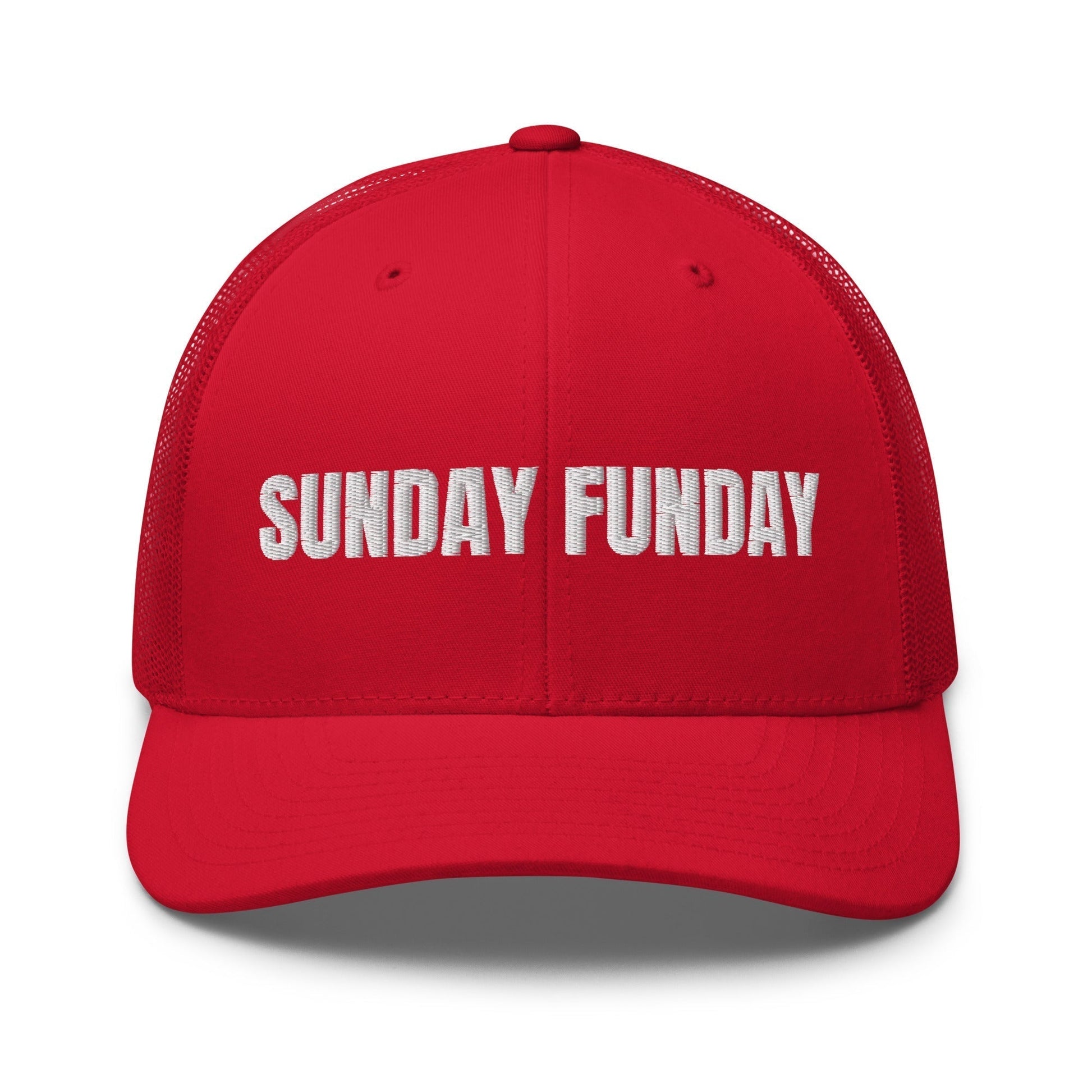 Sunday Funday Embroidered Trucker Cap