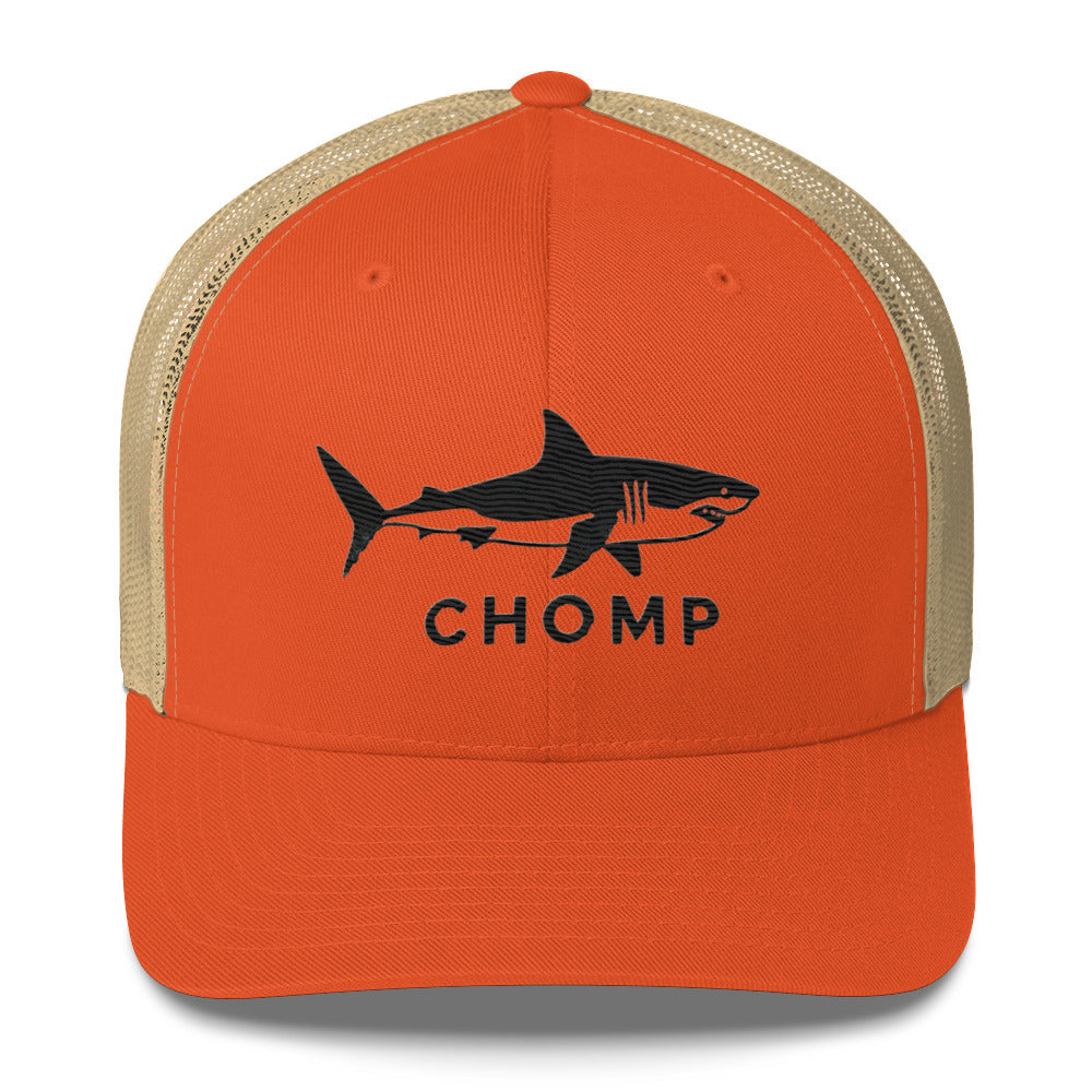 Embroidered Shark Mesh Back Trucker Cap