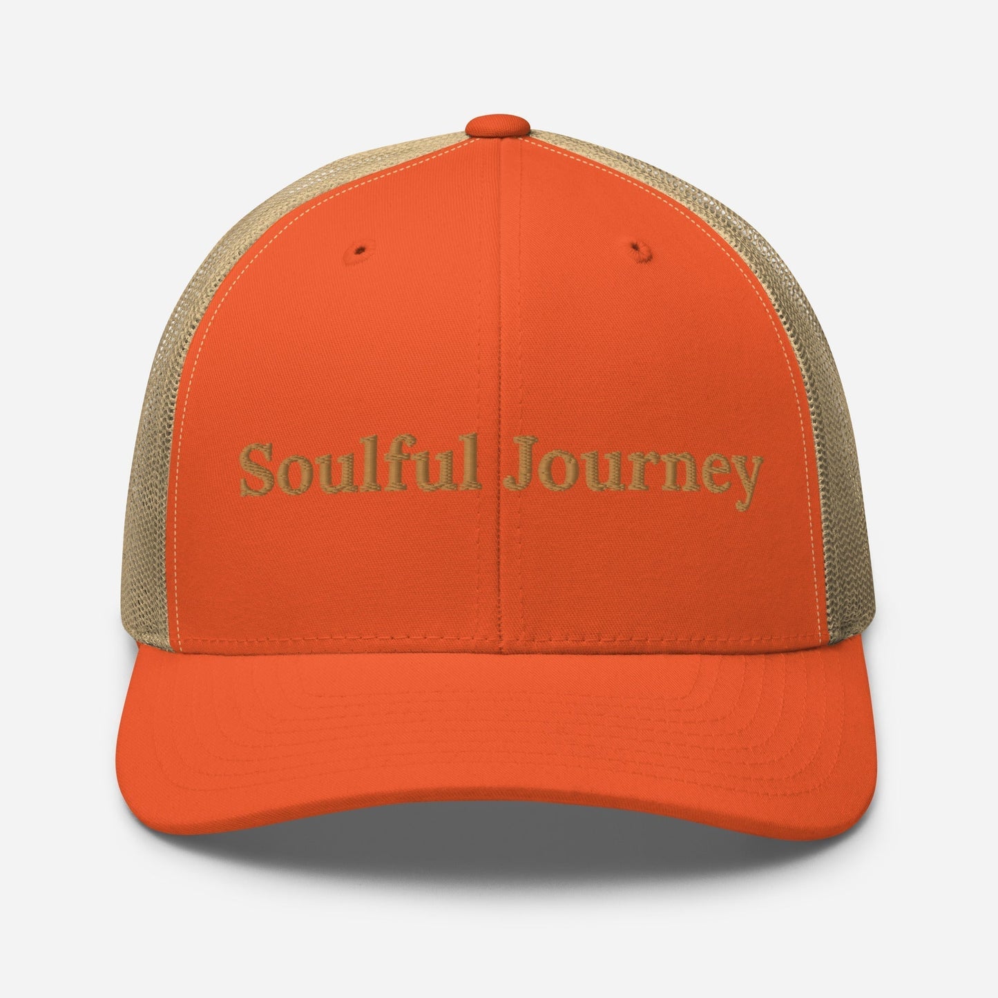 soulful journey embroidered trucker cap