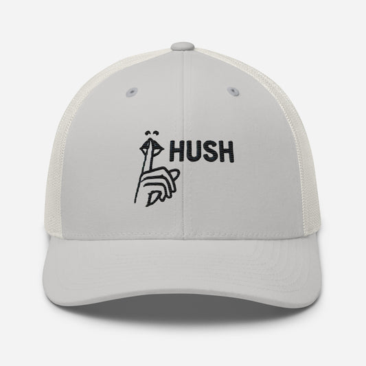 Hush Embroidered Trucker Cap – Comfortable Mesh Back Hat for Every Day Trending Hat