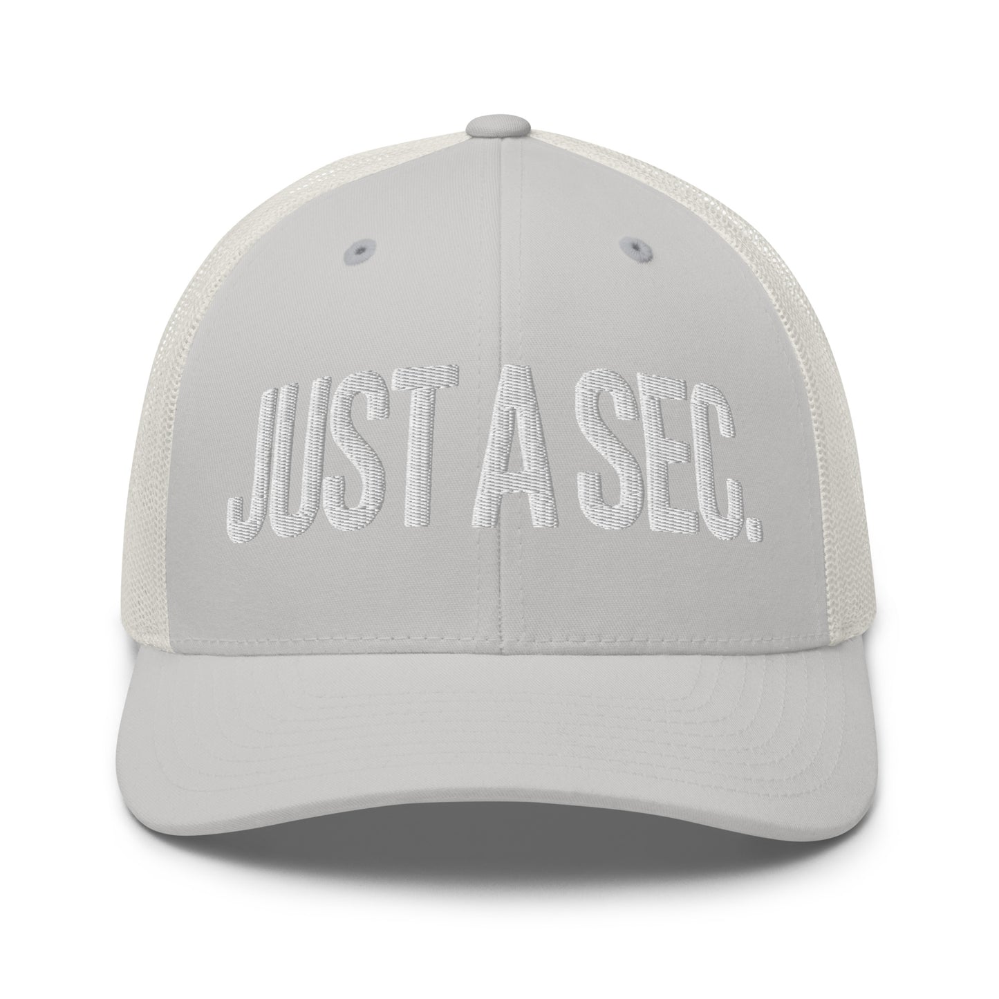 Embroidered "Just A Sec" Trucker Cap – Comfortable & Classic for Sunny Days