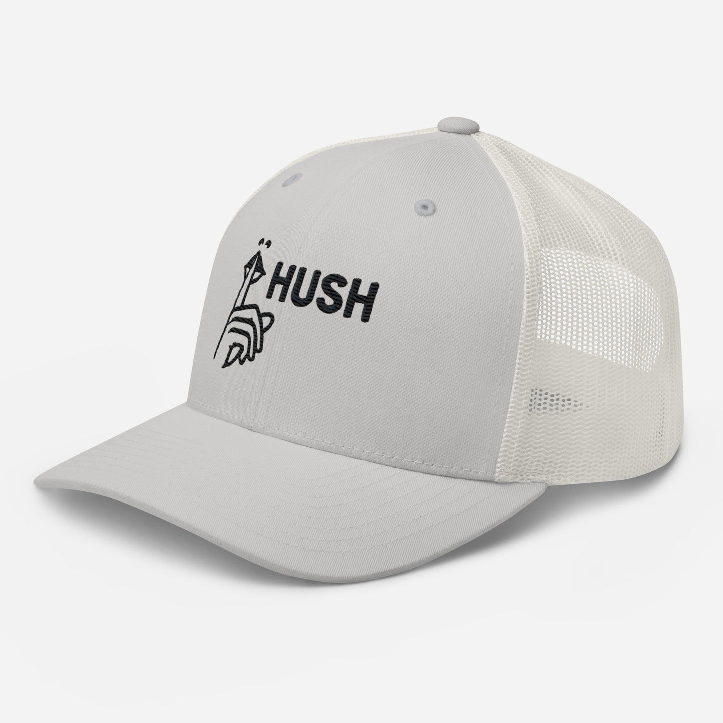 Hush Embroidered Trucker Cap – Comfortable Mesh Back Hat for Every Day Trending Hat