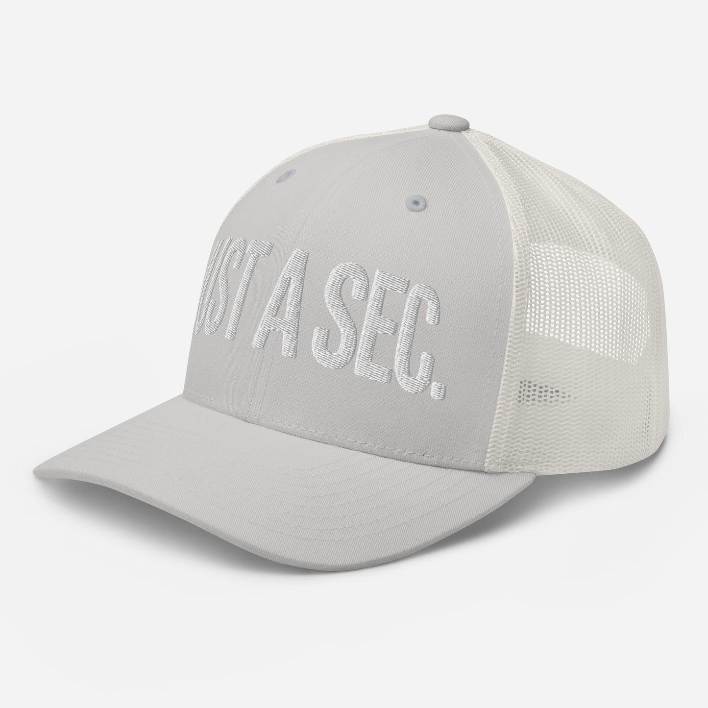 Embroidered "Just A Sec" Trucker Cap – Comfortable & Classic for Sunny Days