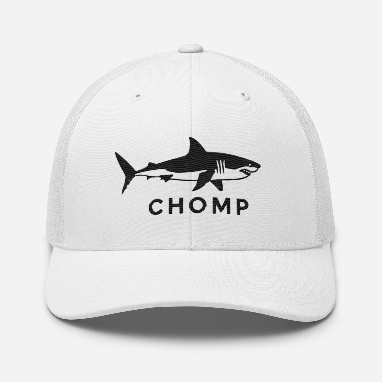 Embroidered Shark Mesh Back Trucker Cap